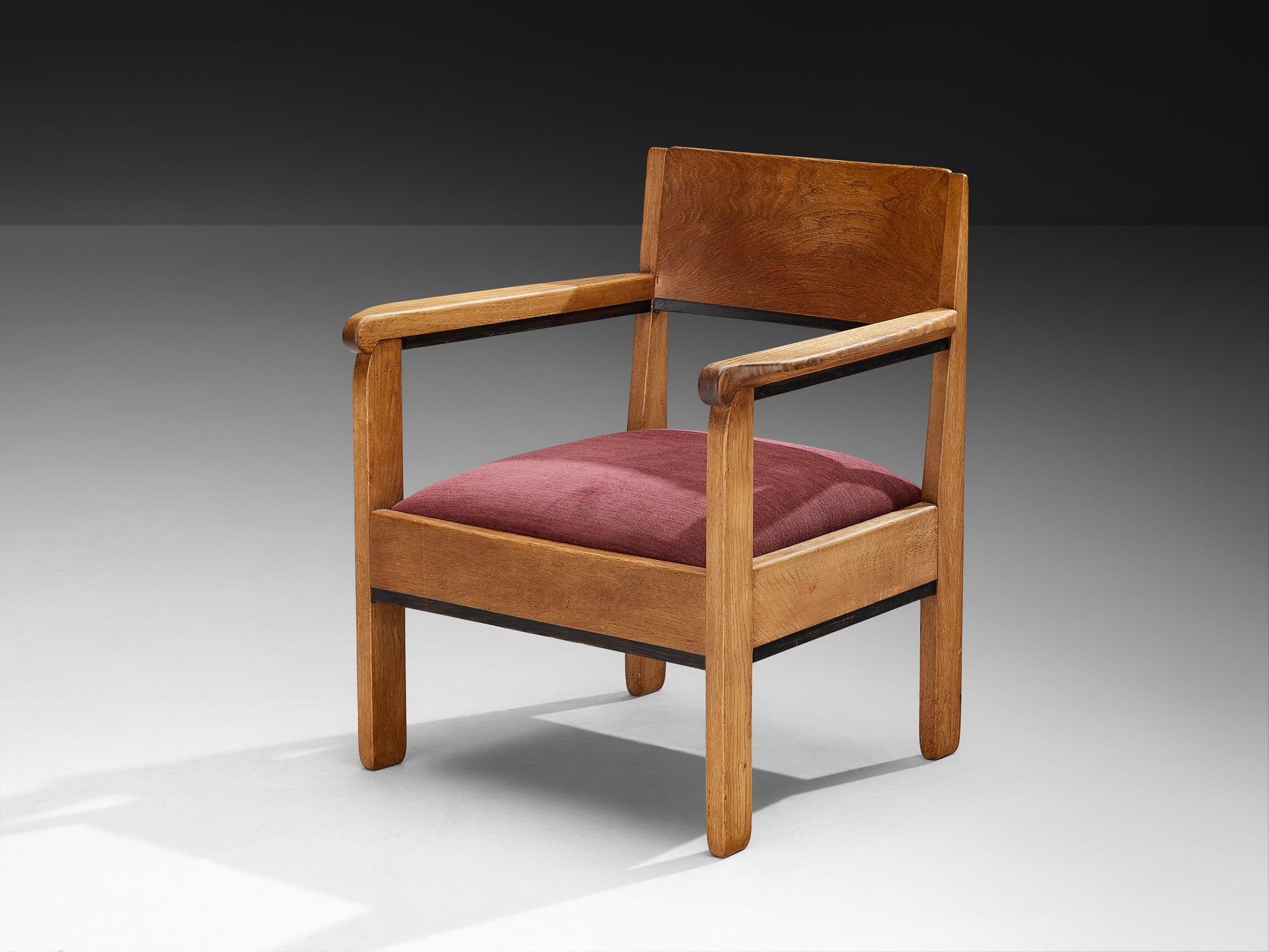 Hague School Lounge Chair by H. Fels in Oak Seating Morentz