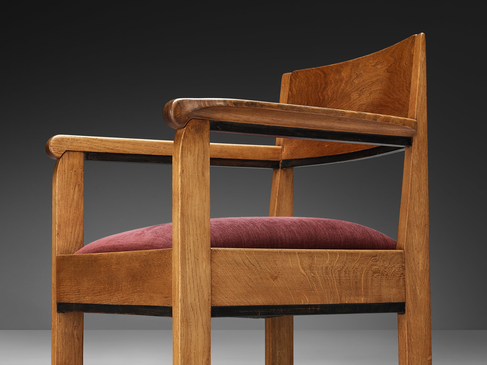 Hague School Lounge Chair by H. Fels in Oak Seating Morentz