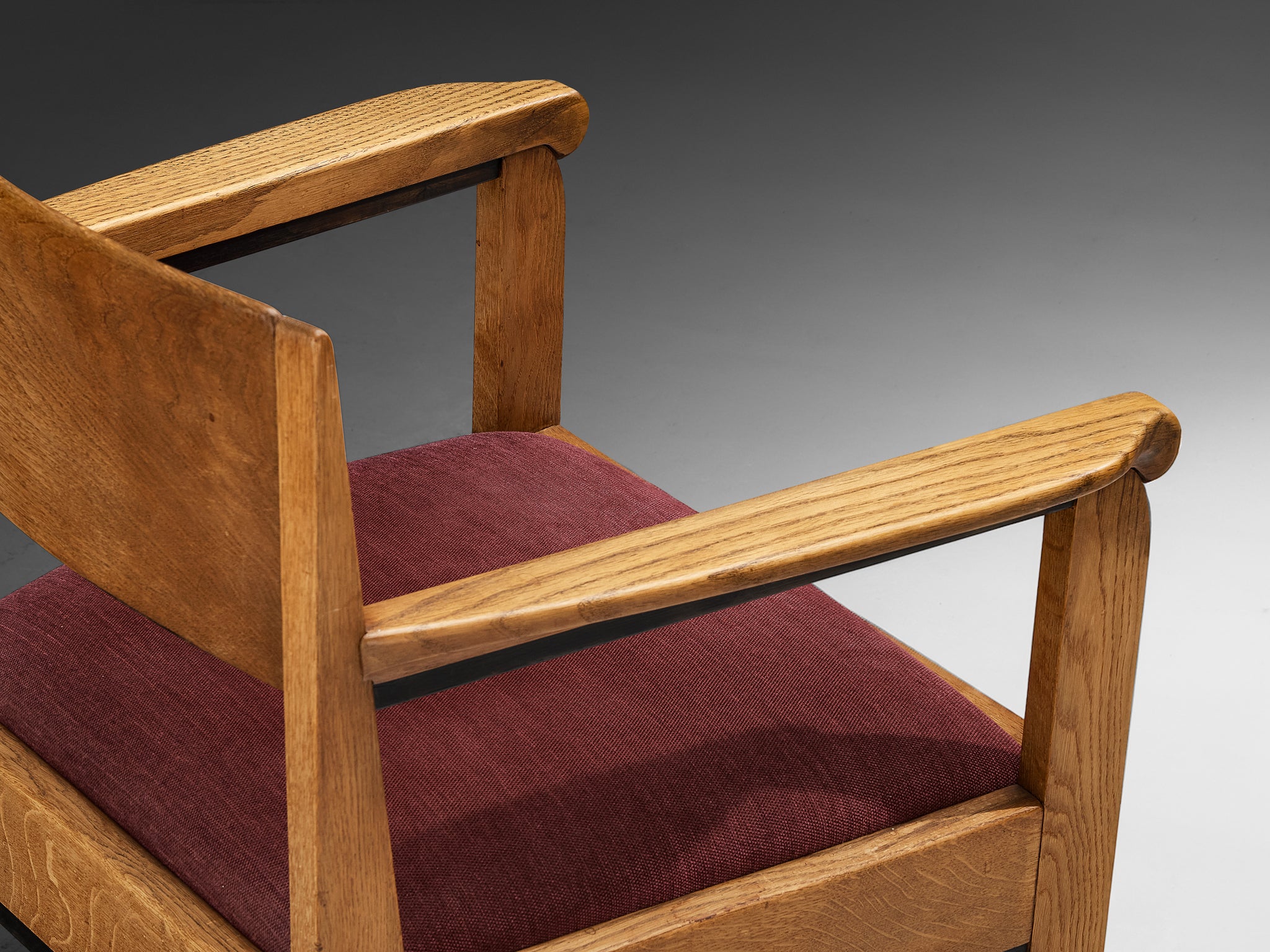 Hague School Lounge Chair by H. Fels in Oak Seating Morentz