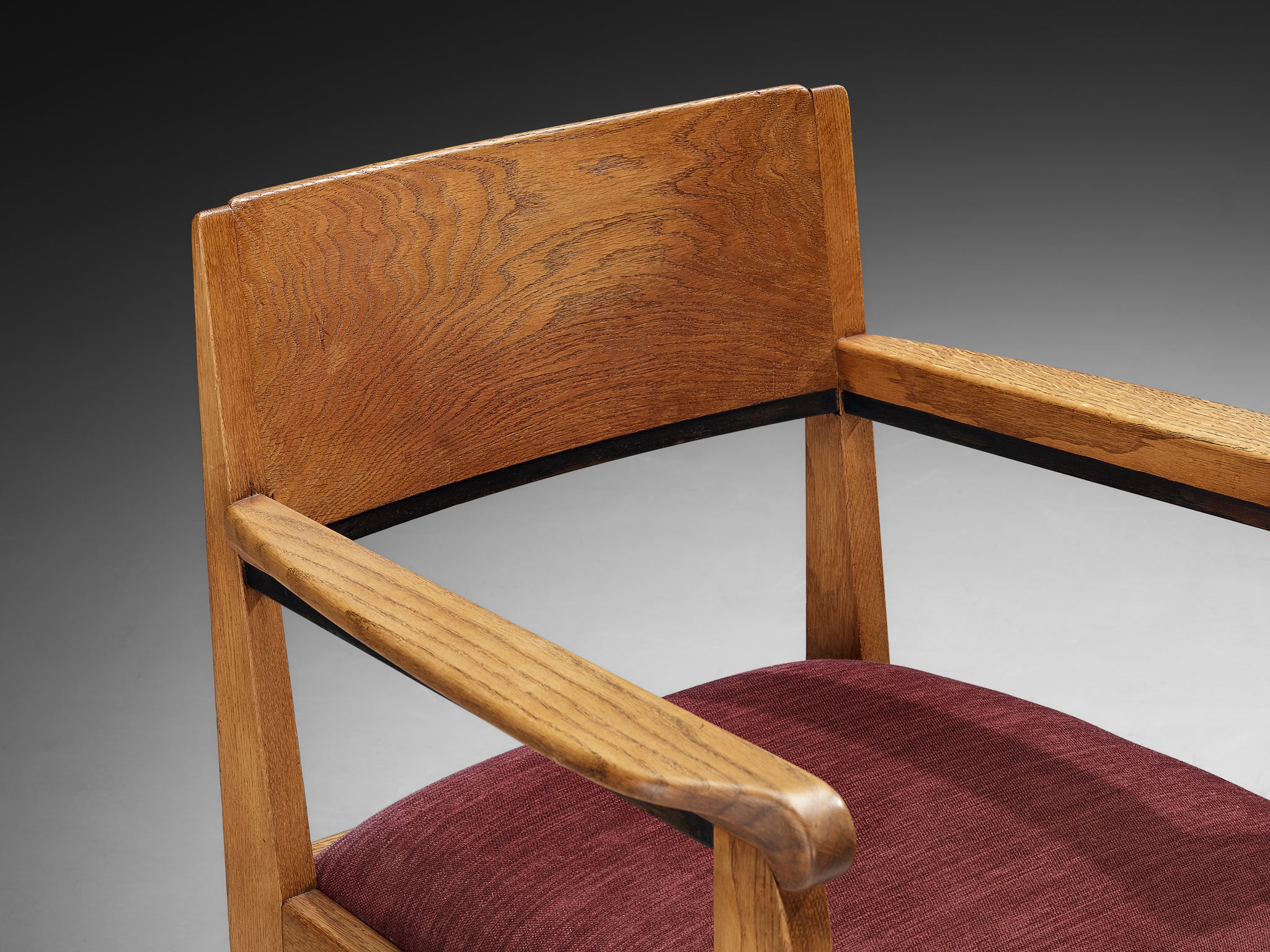 Hague School Lounge Chair by H. Fels in Oak Seating Morentz