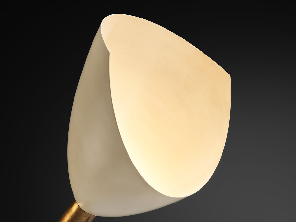 Angelo Lelii for Arredoluce ‘Televisione’ Floor Lamp in Brass and Aluminum Lighting Morentz