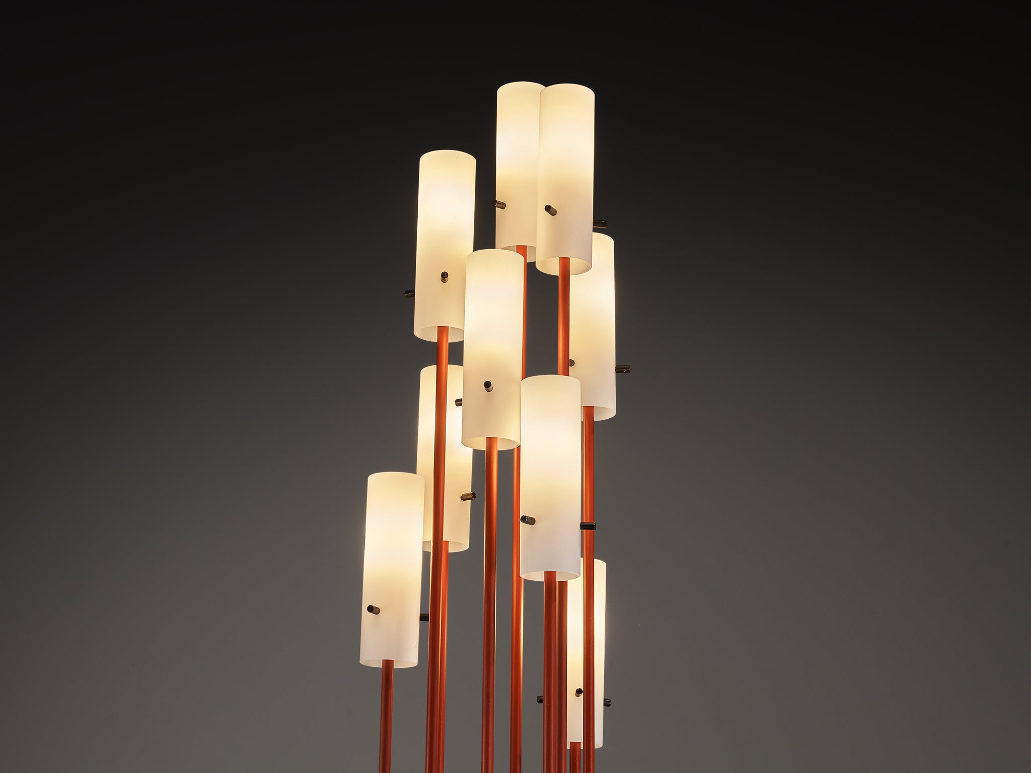 1950s Mid-Century Modern Italian Floor Lamp with Integrated Side Table in Teak Lighting Morentz