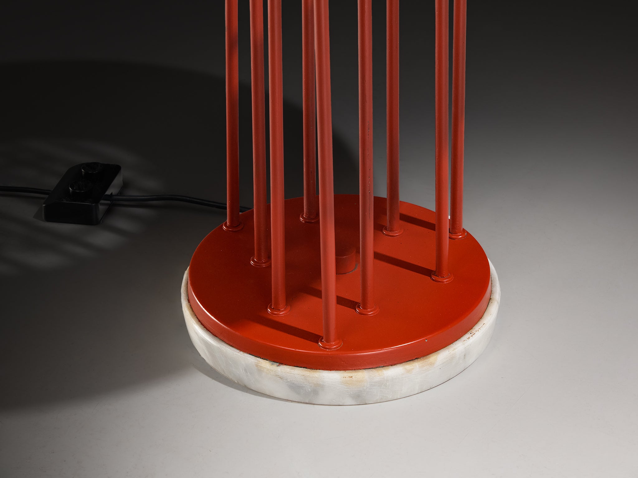 1950s Mid-Century Modern Italian Floor Lamp with Integrated Side Table in Teak Lighting Morentz