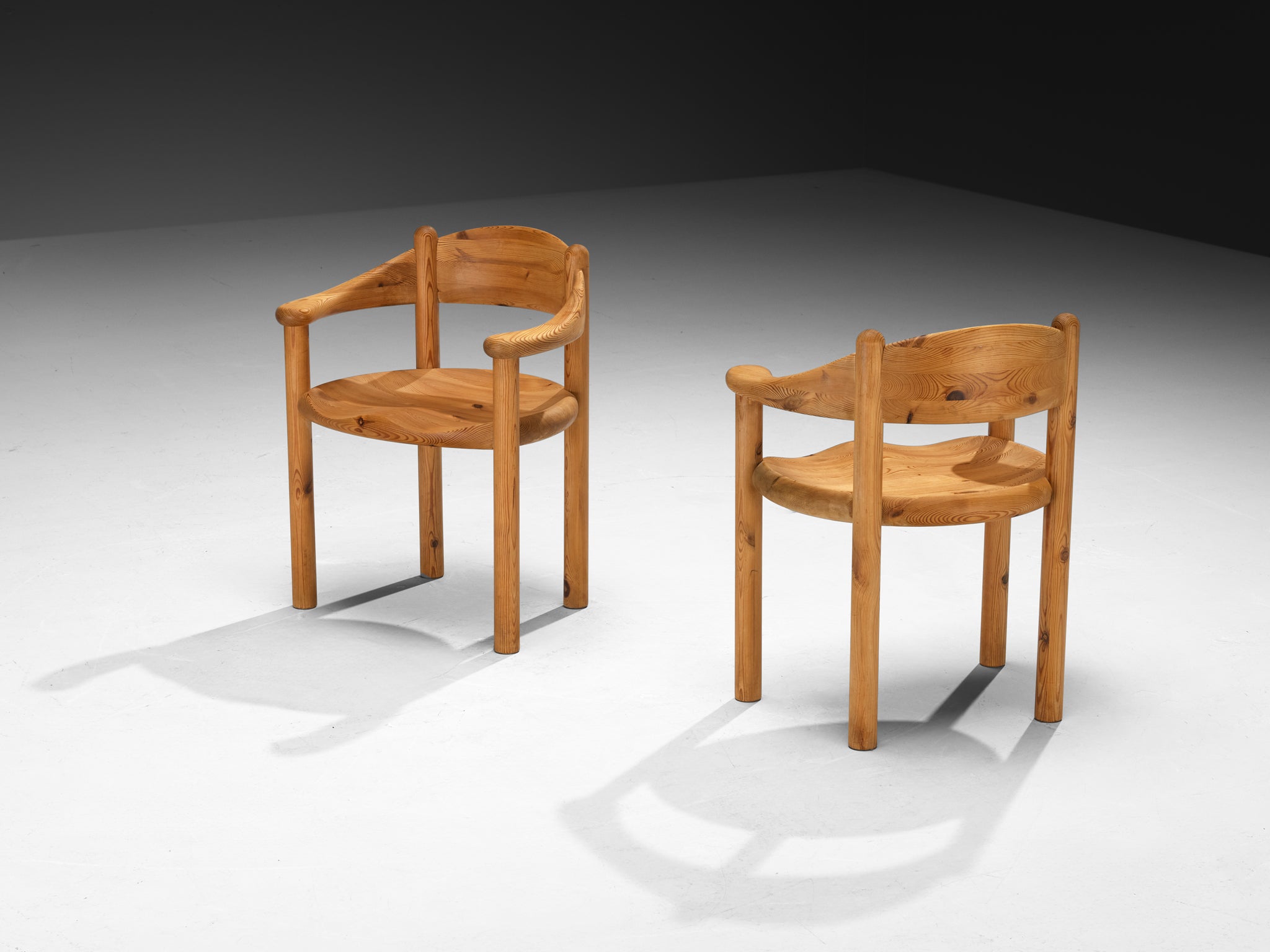 Rainer Daumiller Set of Six Armchairs in Solid Pine Seating Morentz