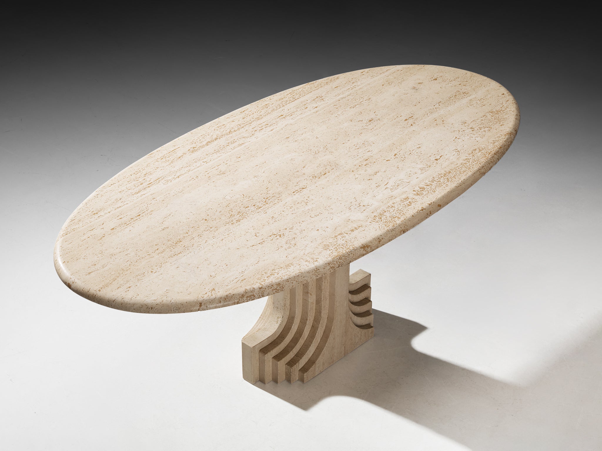 Cattelan Italia 'Argo' Oval Dining Table in Travertine Tables Morentz