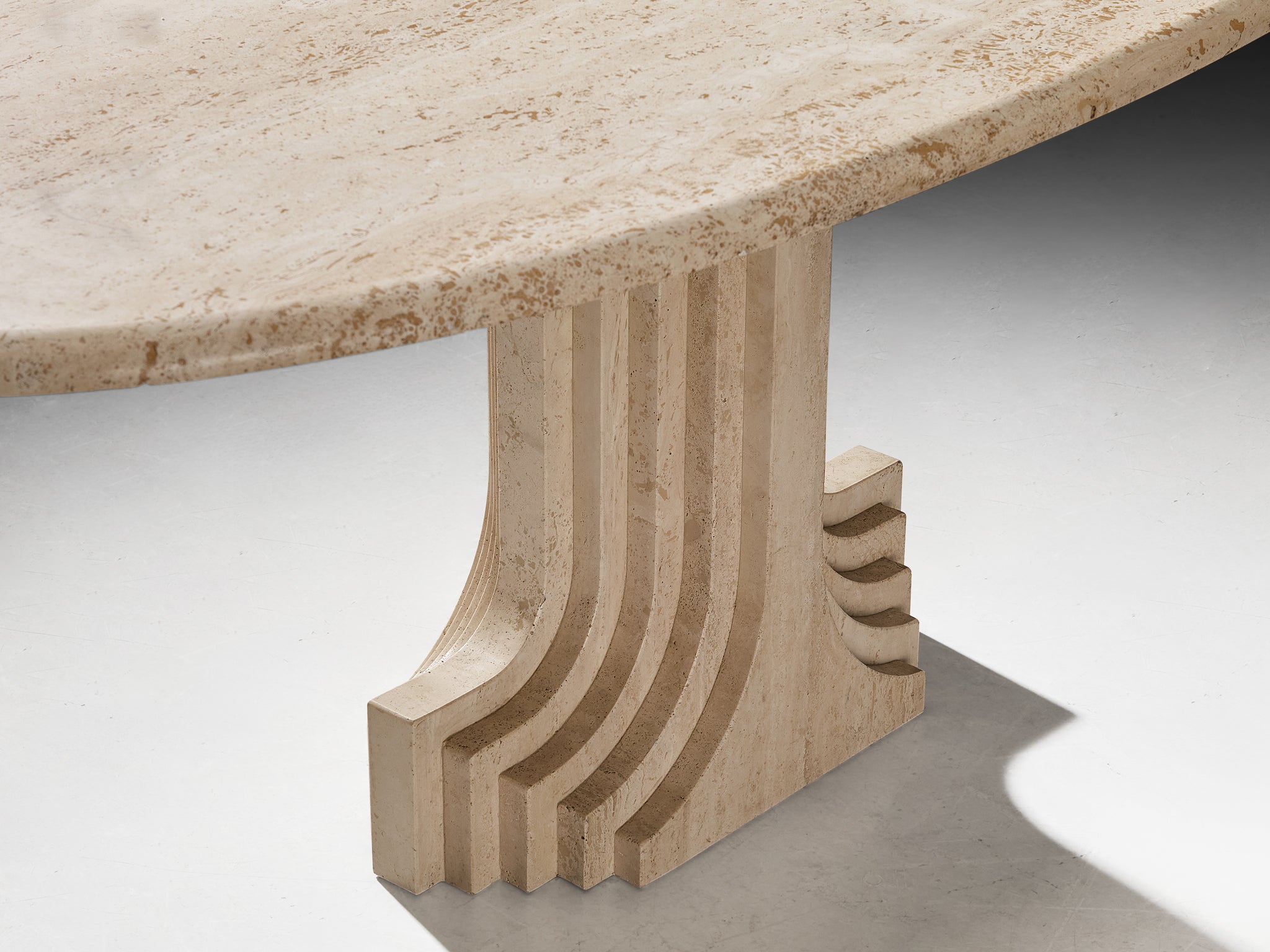 Cattelan Italia 'Argo' Oval Dining Table in Travertine Tables Morentz