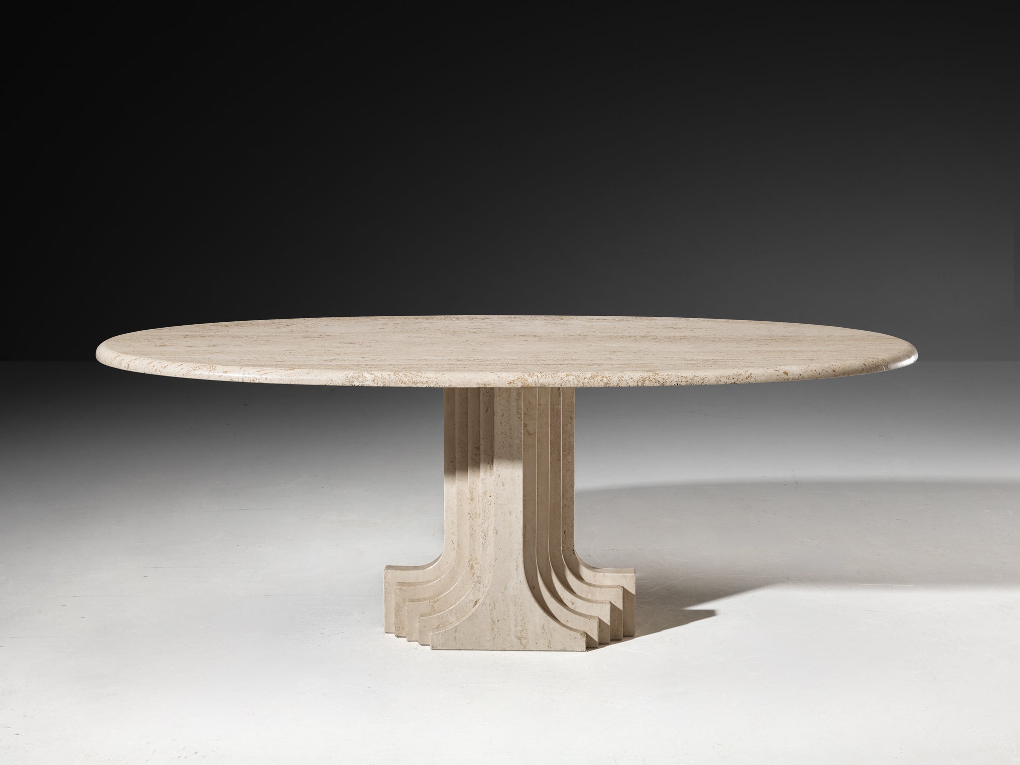 Cattelan Italia 'Argo' Oval Dining Table in Travertine Tables Morentz