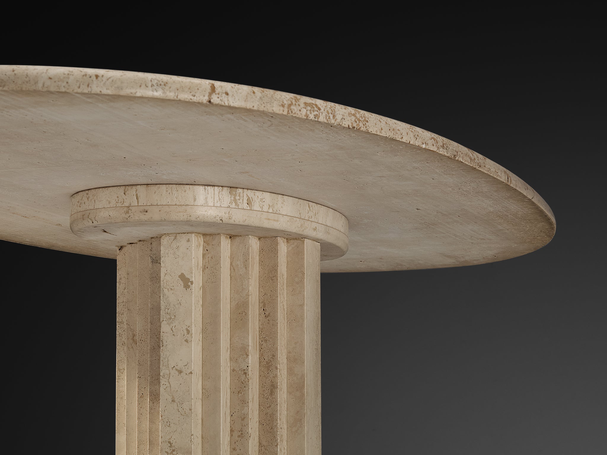Cattelan Italia 'Argo' Oval Dining Table in Travertine Tables Morentz