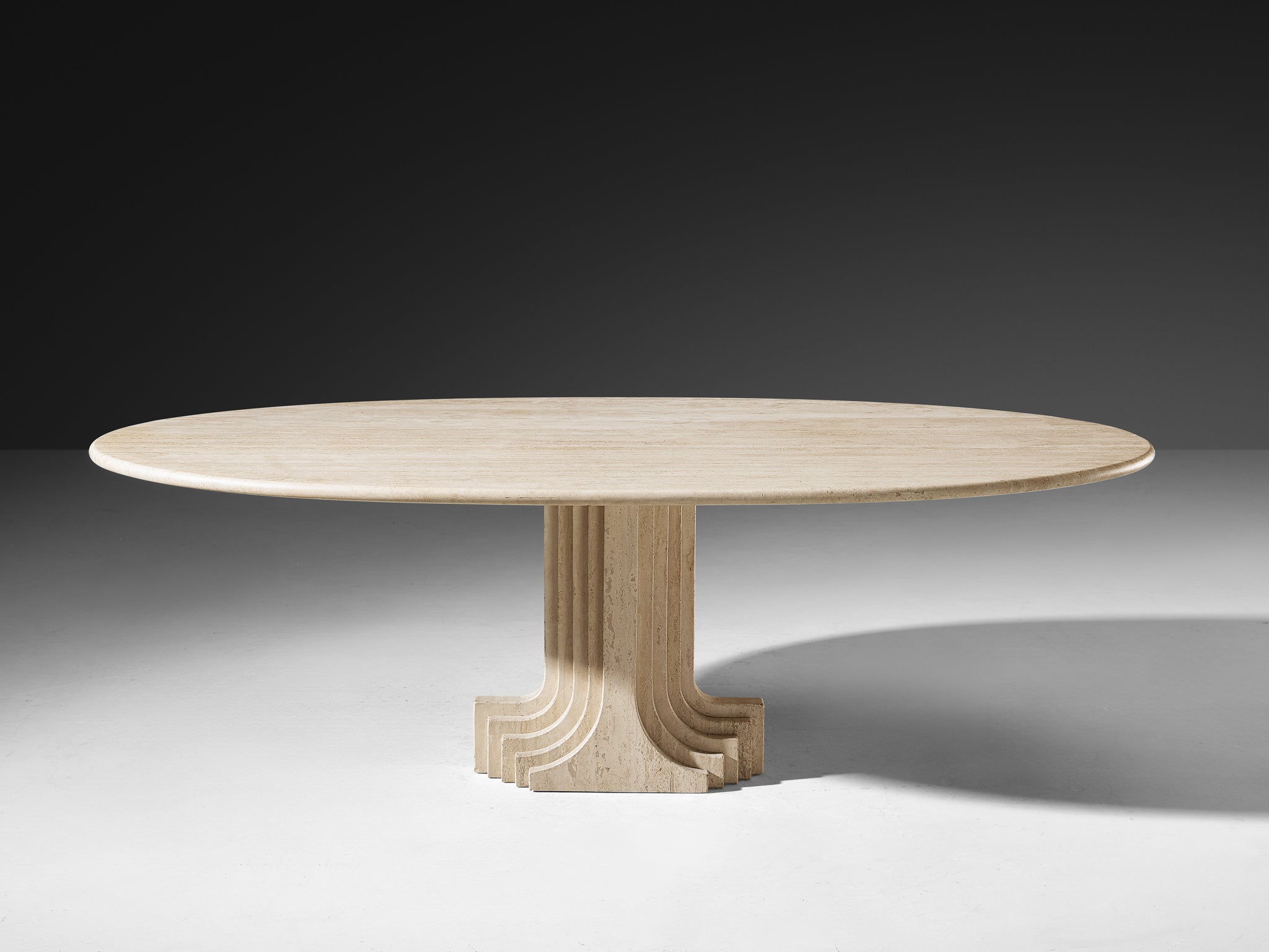 Cattelan Italia 'Argo' Oval Dining Table in Travertine Tables Morentz