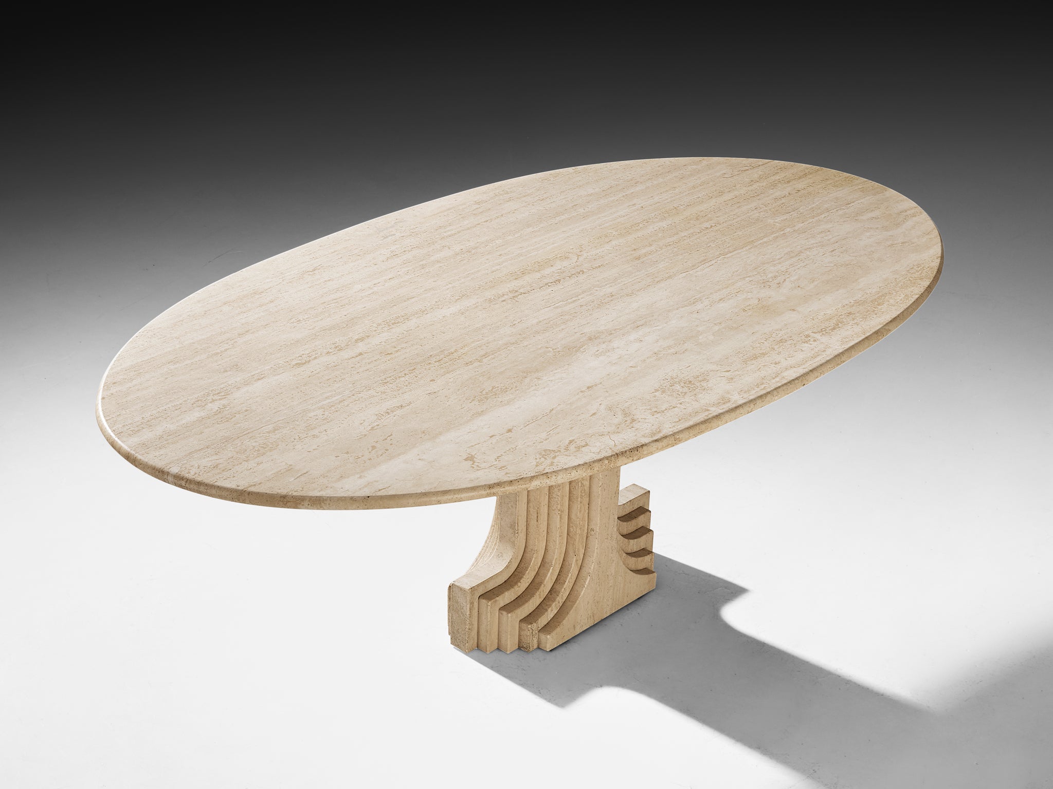 Cattelan Italia 'Argo' Oval Dining Table in Travertine Tables Morentz