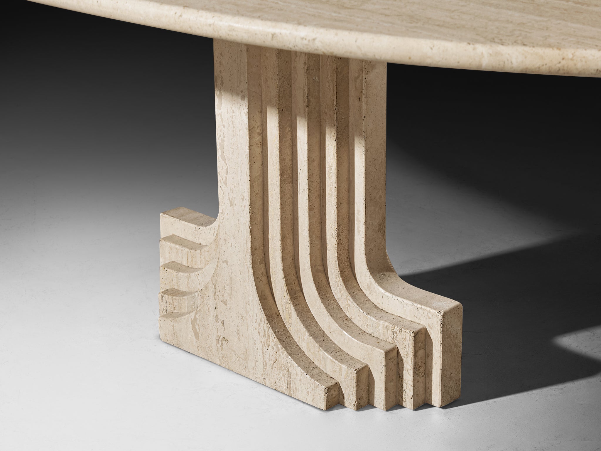 Cattelan Italia 'Argo' Oval Dining Table in Travertine Tables Morentz