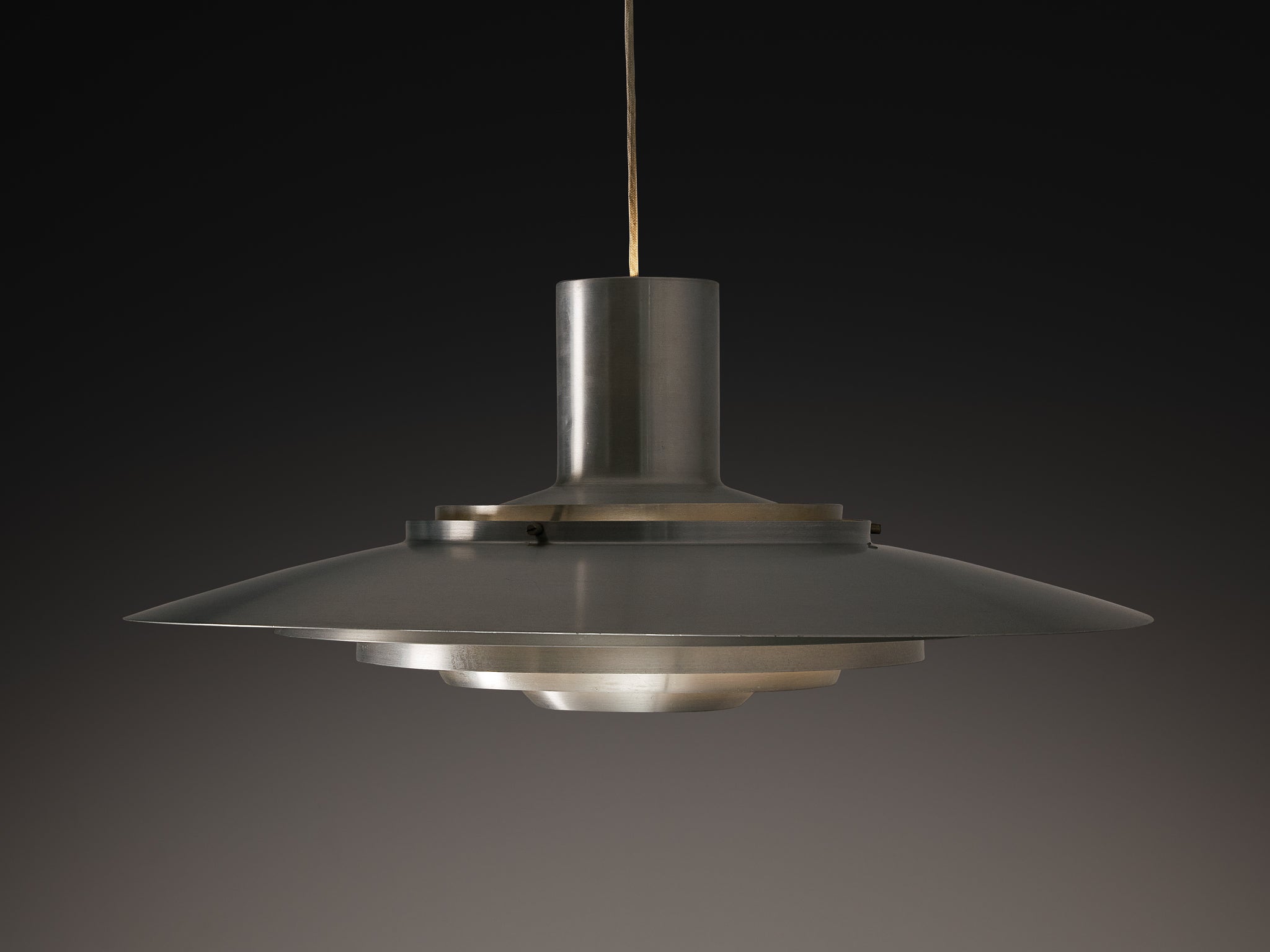 Jørgen Kastholm & Preben Fabricius Chandelier in Aluminum Lighting Morentz