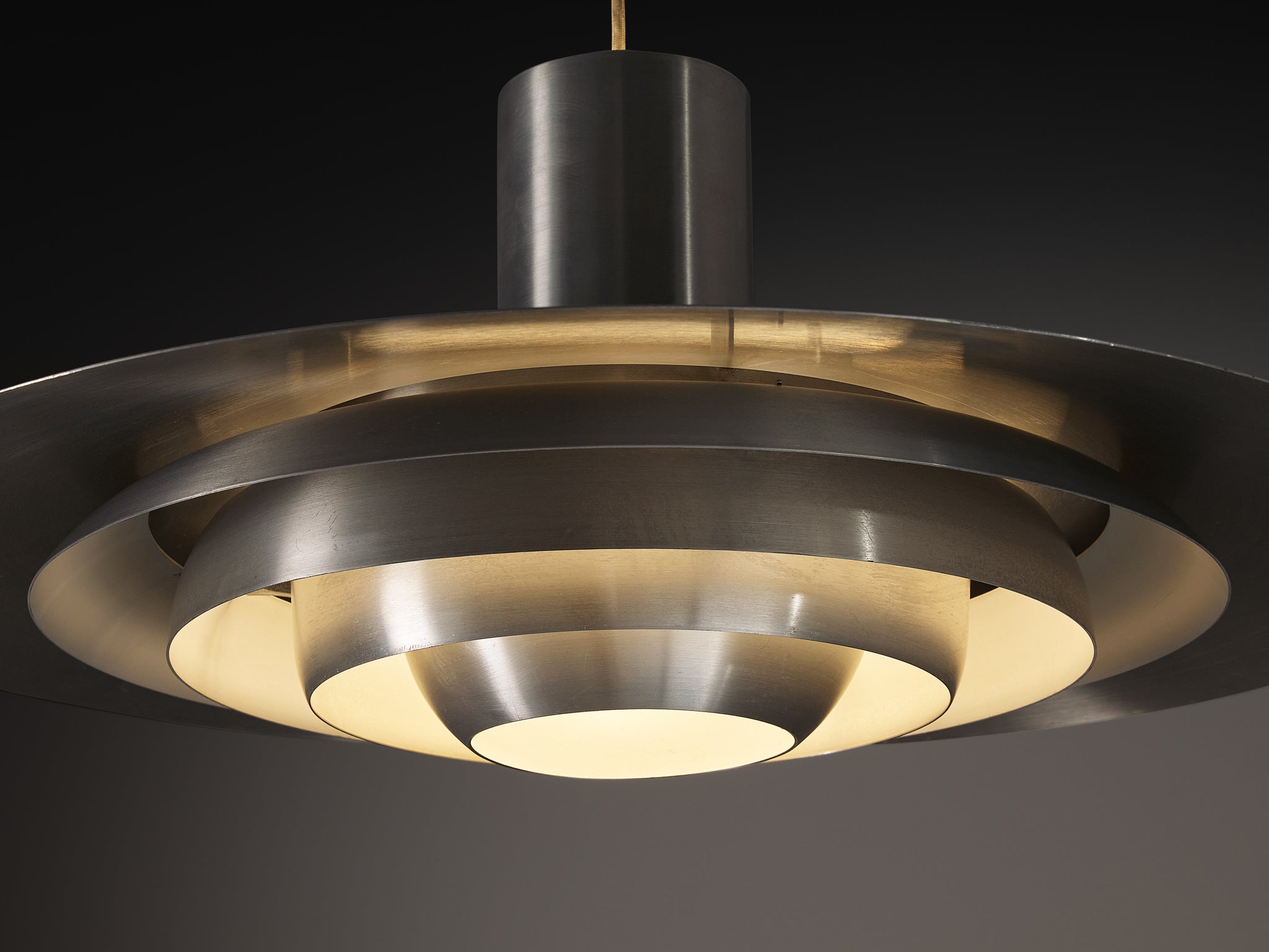 Jørgen Kastholm & Preben Fabricius Chandelier in Aluminum Lighting Morentz