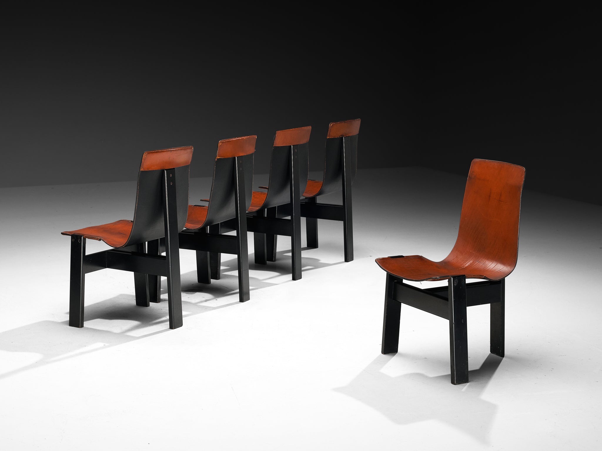 Angelo Mangiarotti for Skipper 'Tre 3' Dining Chairs Seating Morentz