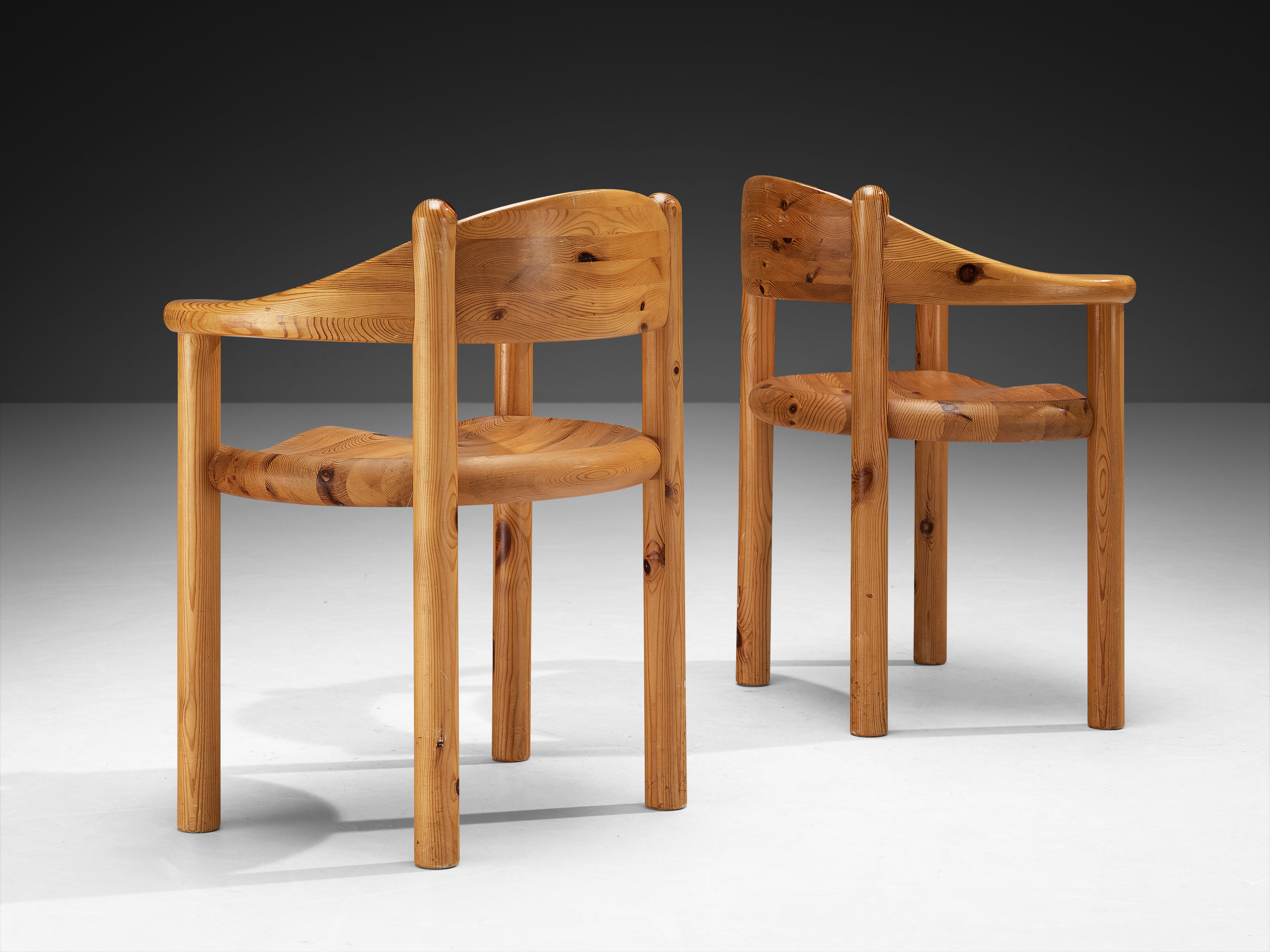 Rainer Daumiller Set of Twelve Armchairs in Solid Pine Seating Morentz