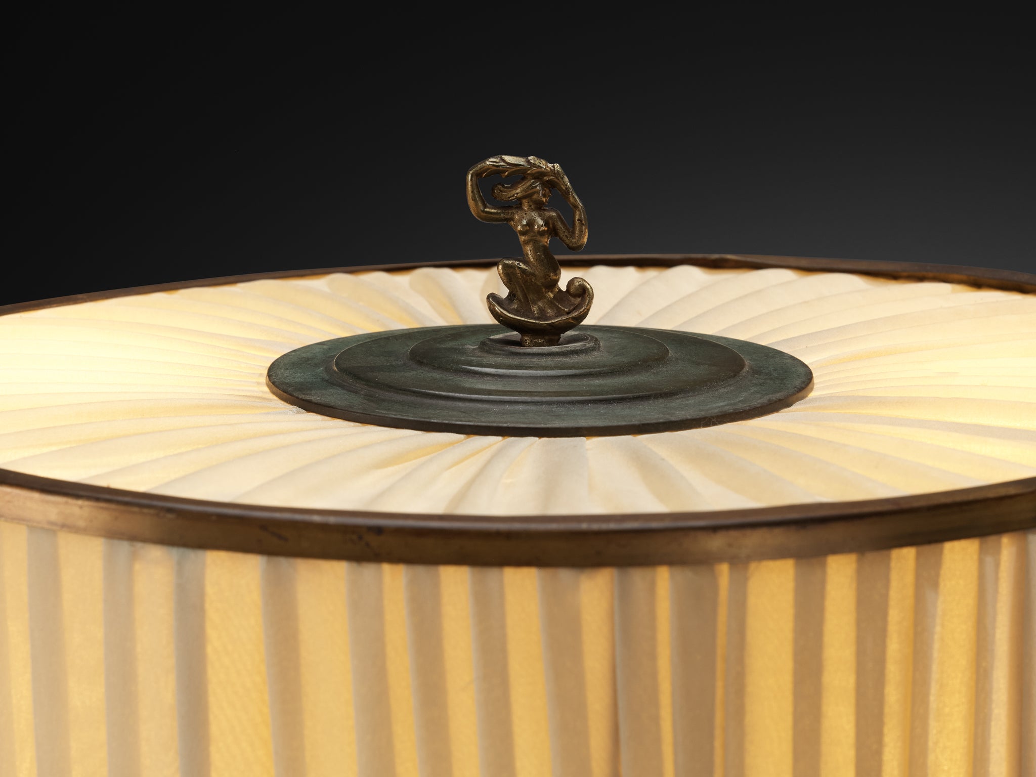 Scandinavian Art Deco Table Light in Bronzed Brass Lighting Morentz