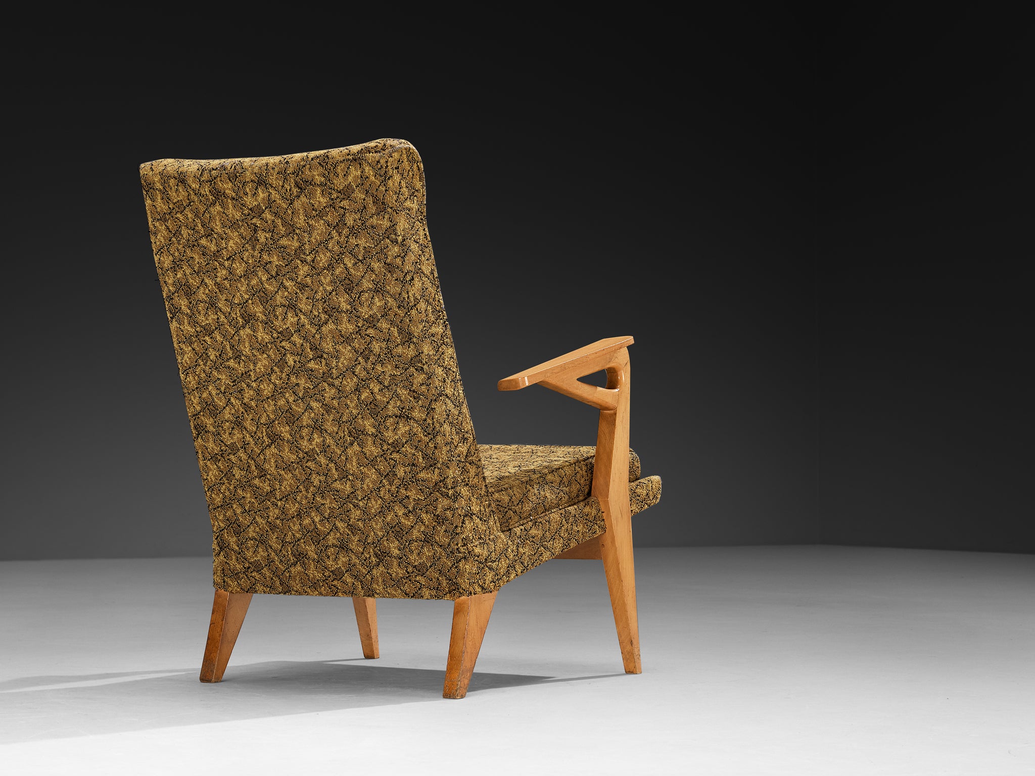 Mid-Century Lounge Chairs with Sculptural Wooden Frames Seating Morentz