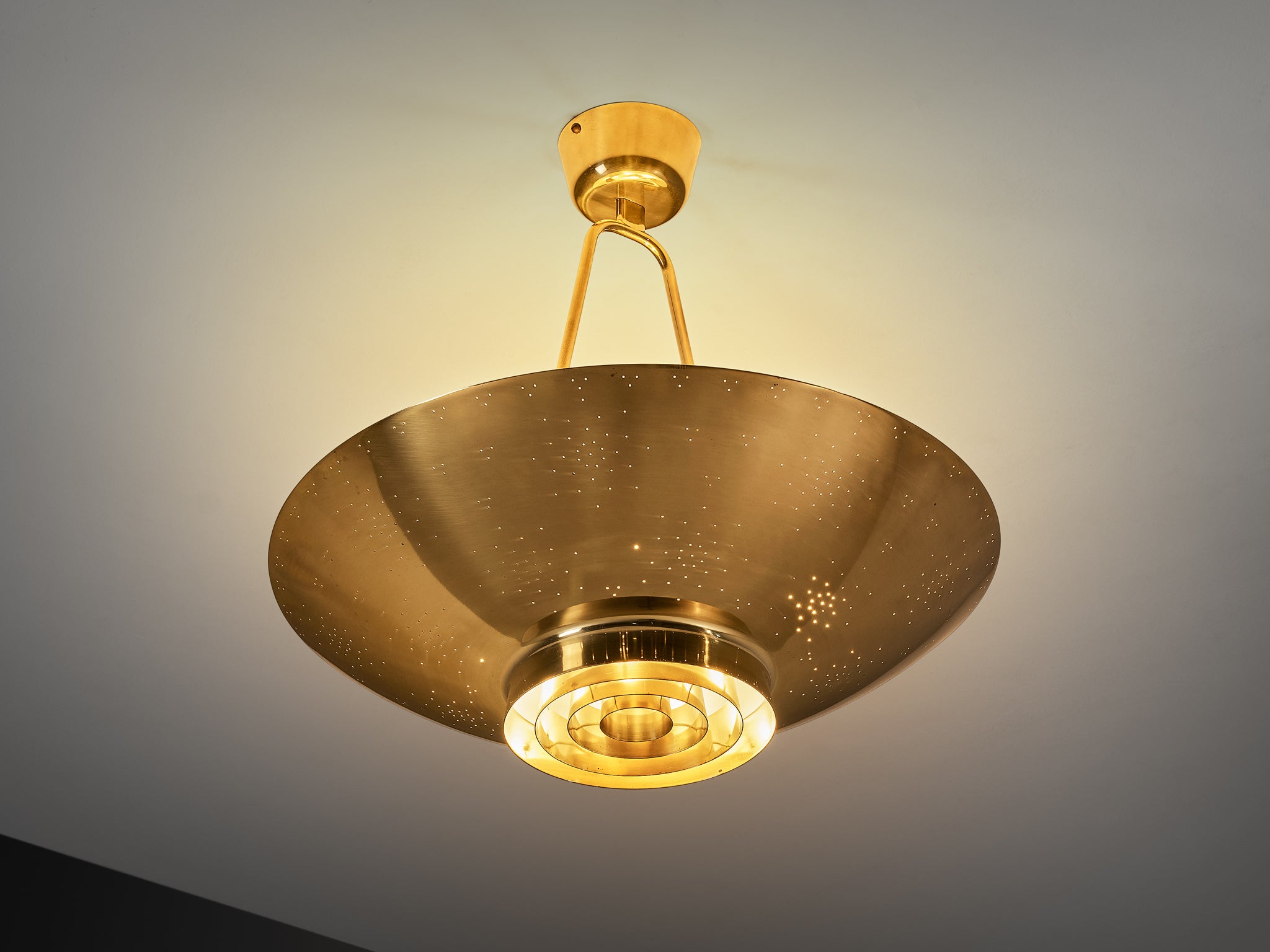 Paavo Tynell for Taito Pendant Lamp Model ‘9060’ in Brass Lighting Morentz