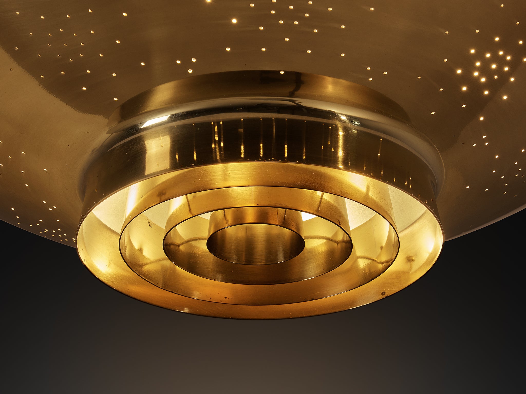 Paavo Tynell for Taito Pendant Lamp Model ‘9060’ in Brass Lighting Morentz