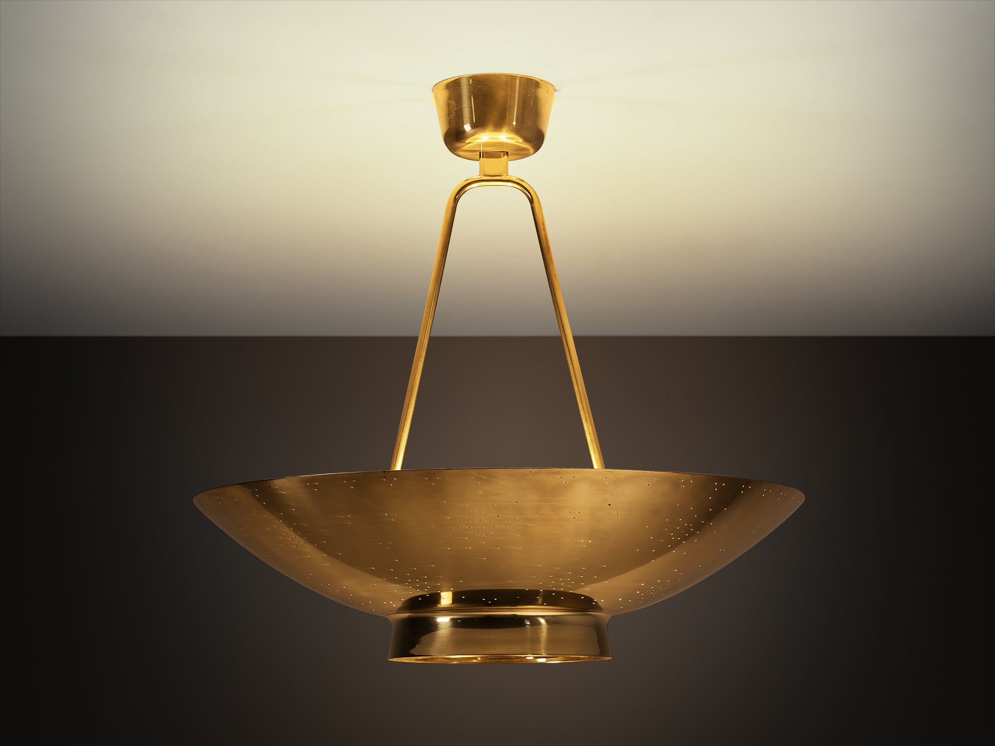 Paavo Tynell for Taito Pendant Lamp Model ‘9060’ in Brass Lighting Morentz