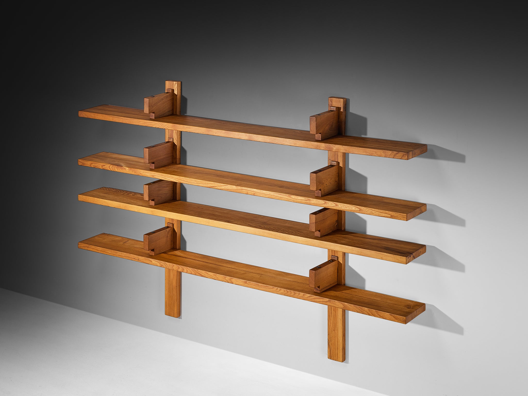 Early Pierre Chapo 'B17C' Bibliothèque in Solid Elm 283 cm / 111.42 in.