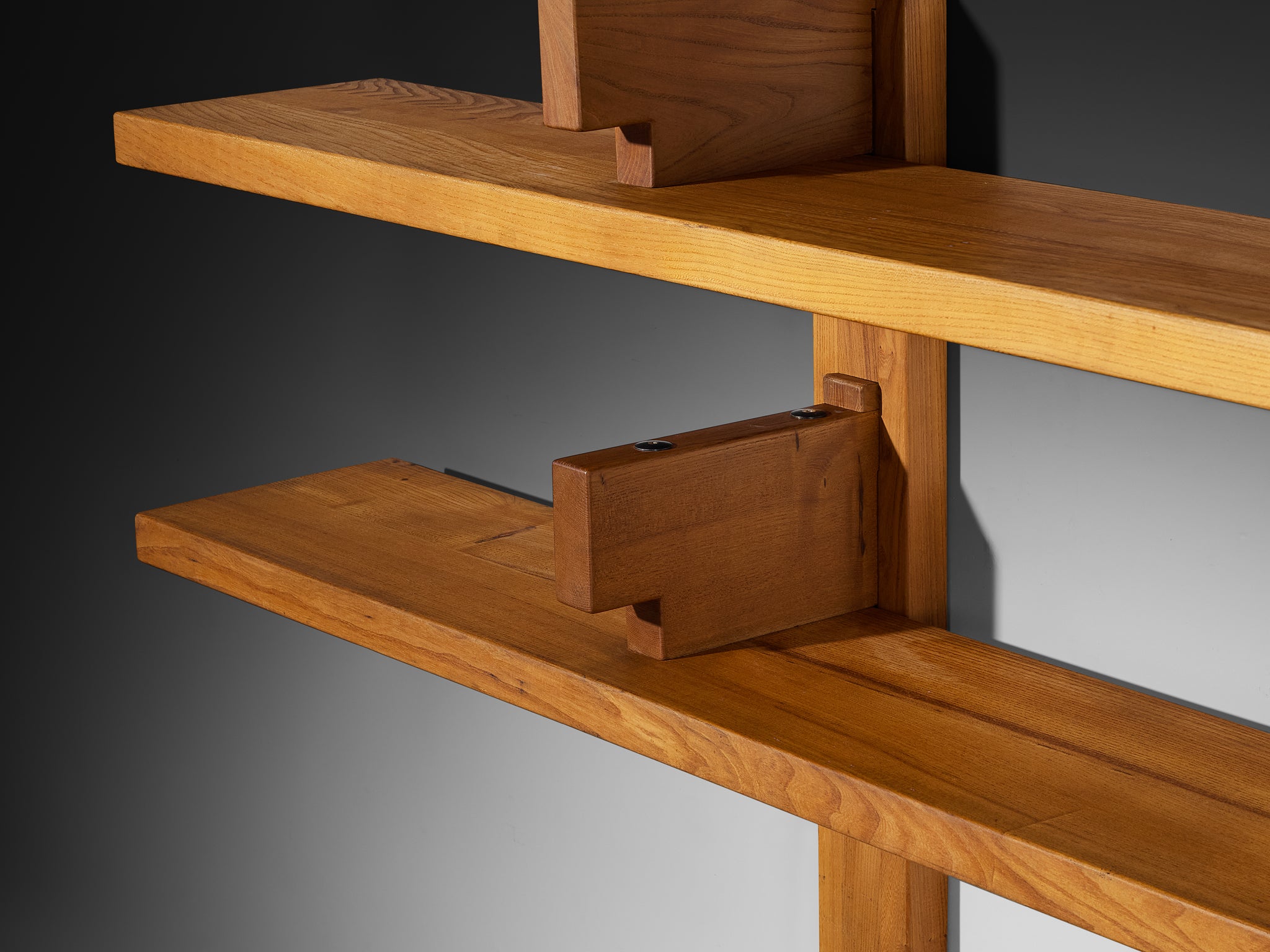 Early Pierre Chapo 'B17C' Bibliothèque in Solid Elm 283 cm / 111.42 in.