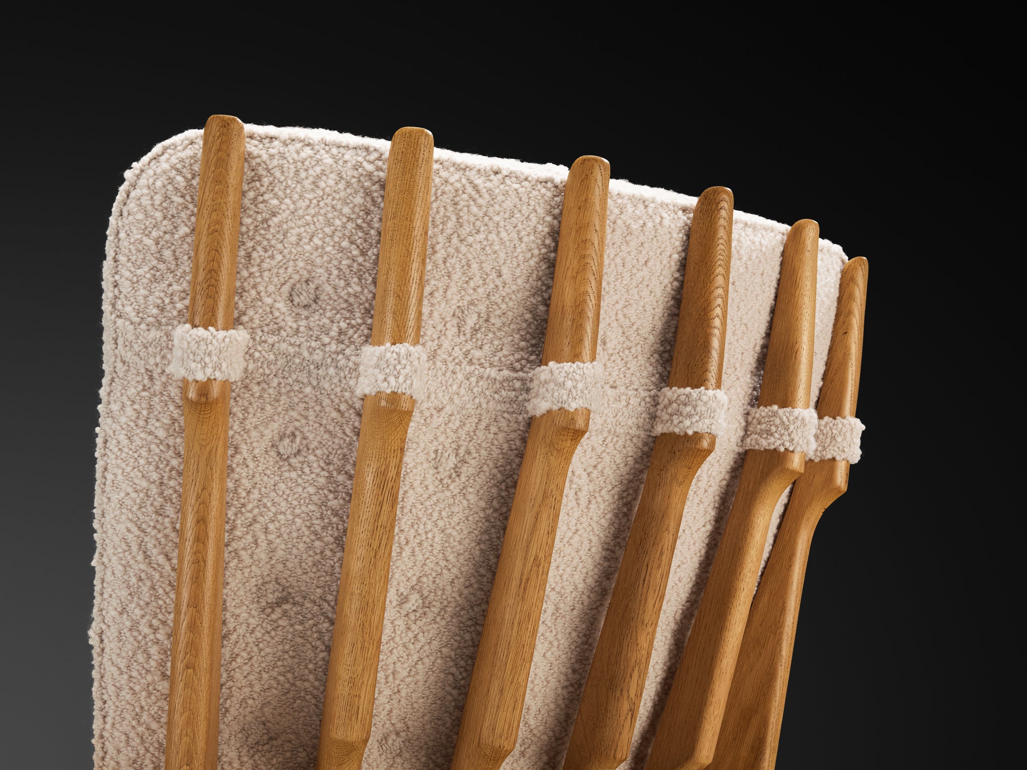 Guillerme & Chambron for Votre Maison 'Grand Repos' Lounge Chairs in Oak Seating Morentz