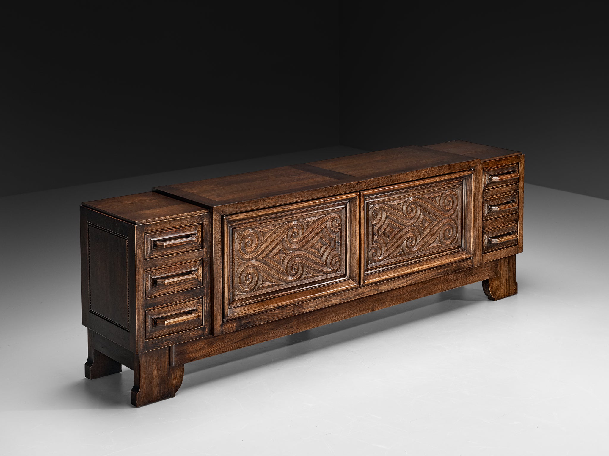 André Le Picard Sideboard in Oak 1930s Case pieces and storage cabinets Morentz