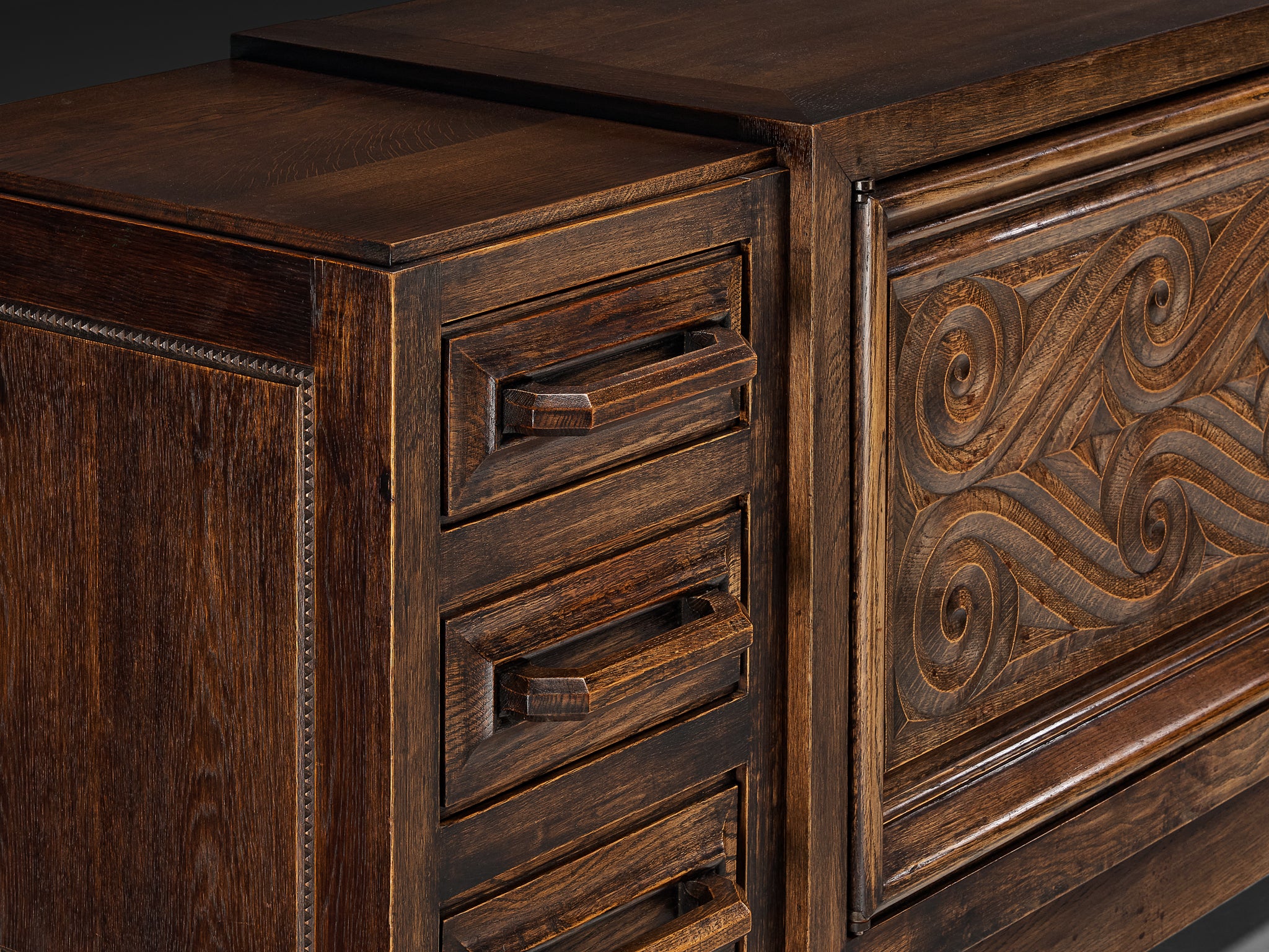André Le Picard Sideboard in Oak 1930s Case pieces and storage cabinets Morentz
