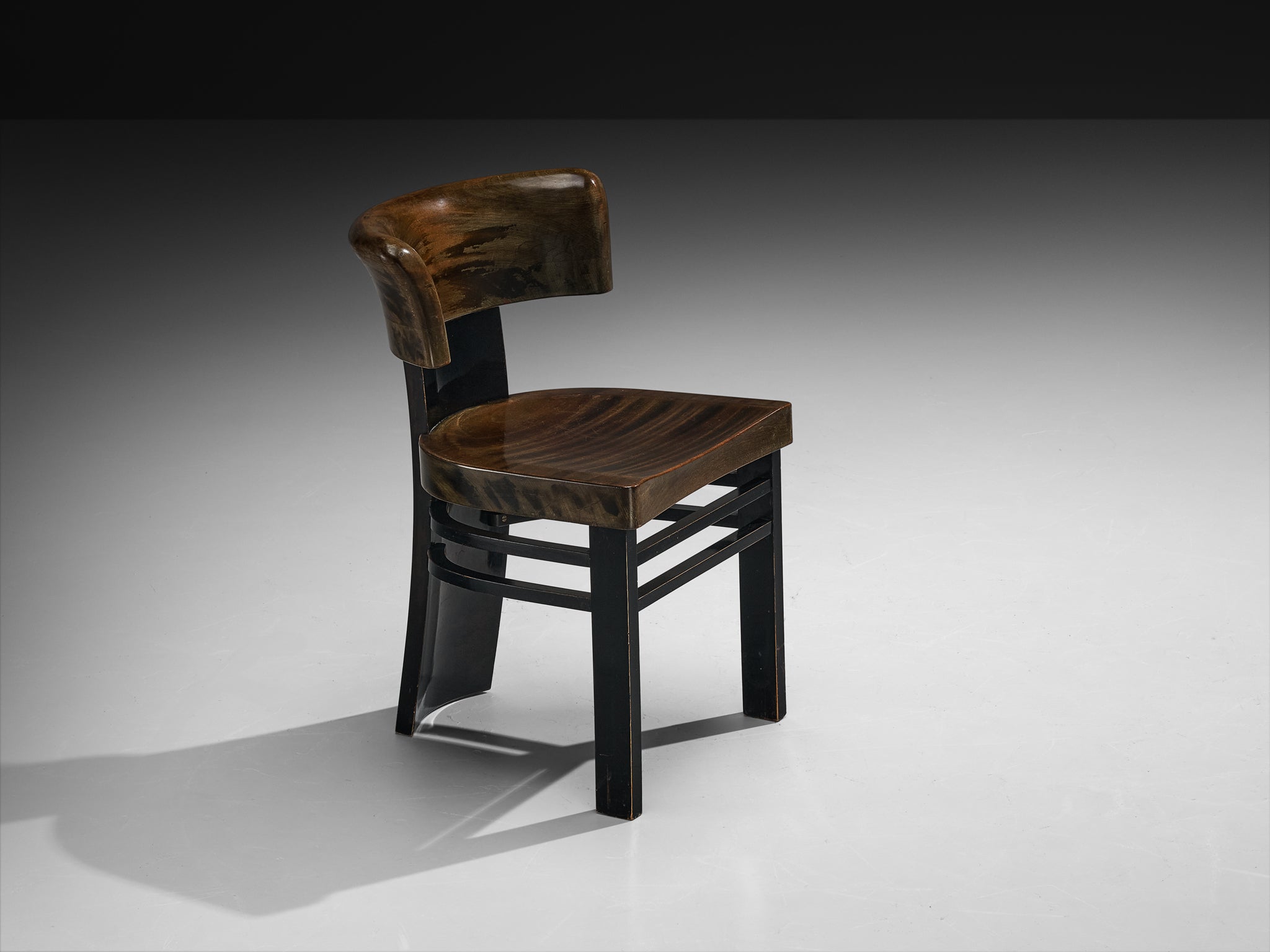 Vittorio Valabrega Side or Desk Chair in Lacquered Wood Seating Morentz