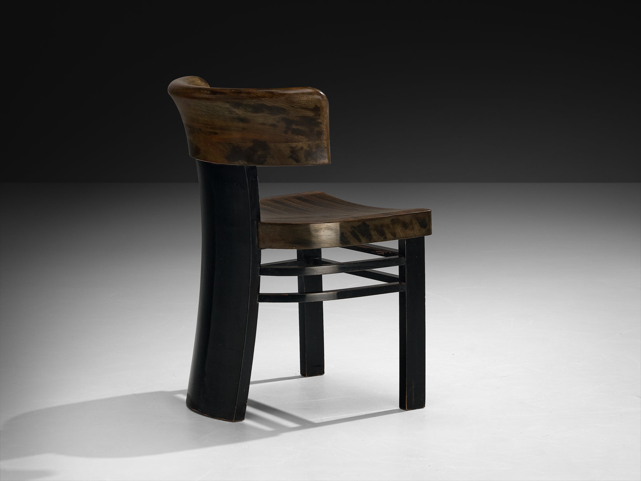 Vittorio Valabrega Side or Desk Chair in Lacquered Wood Seating Morentz