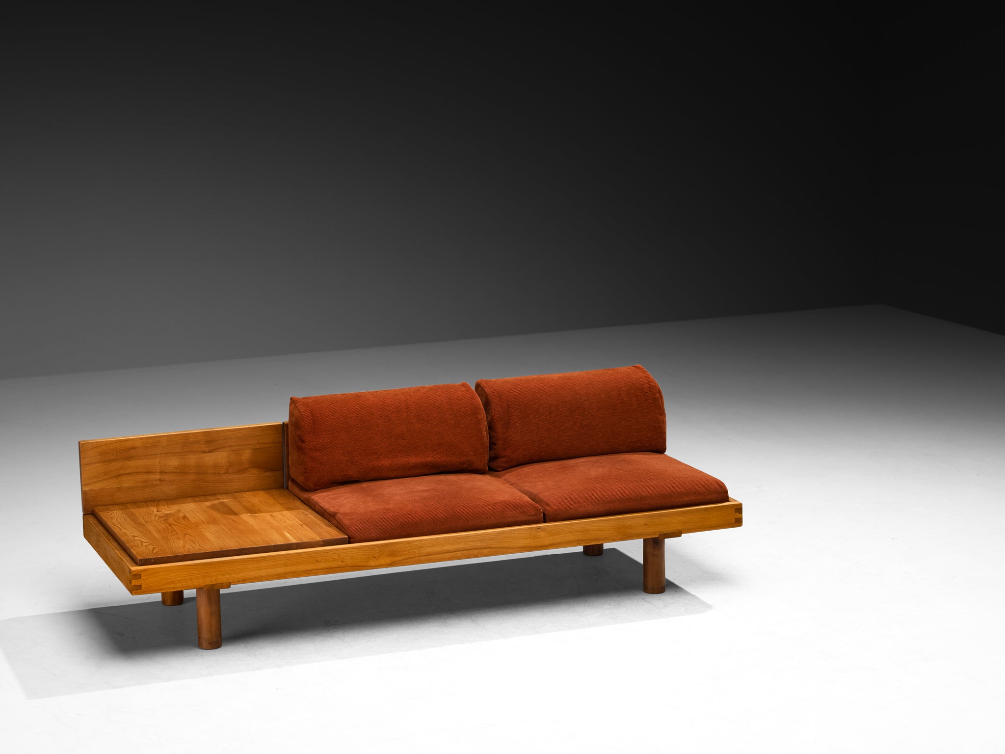 Early Pierre Chapo 'L09G' Sofa or Bench in Elm Seating Morentz