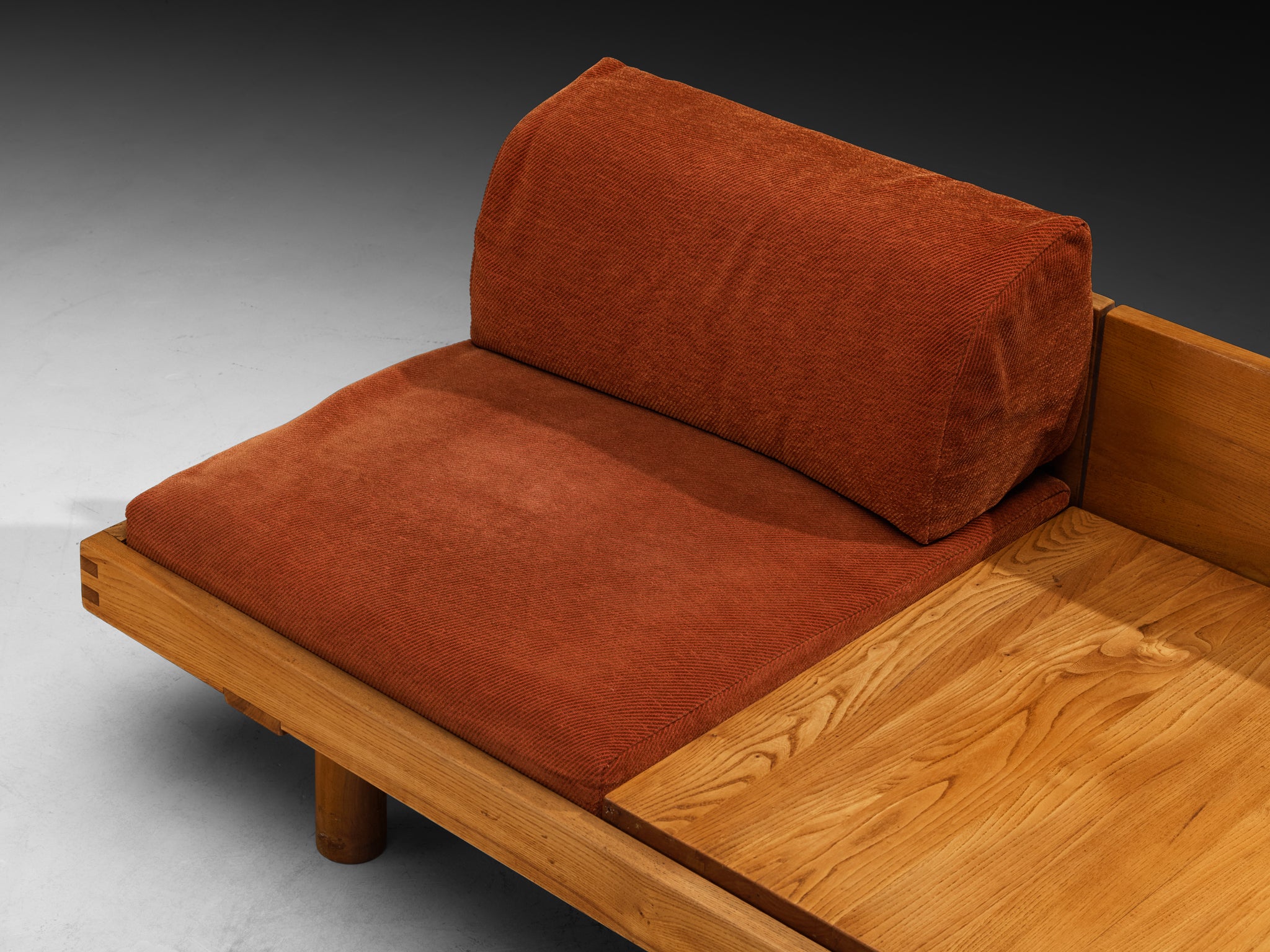 Early Pierre Chapo 'L09G' Sofa or Bench in Elm Seating Morentz