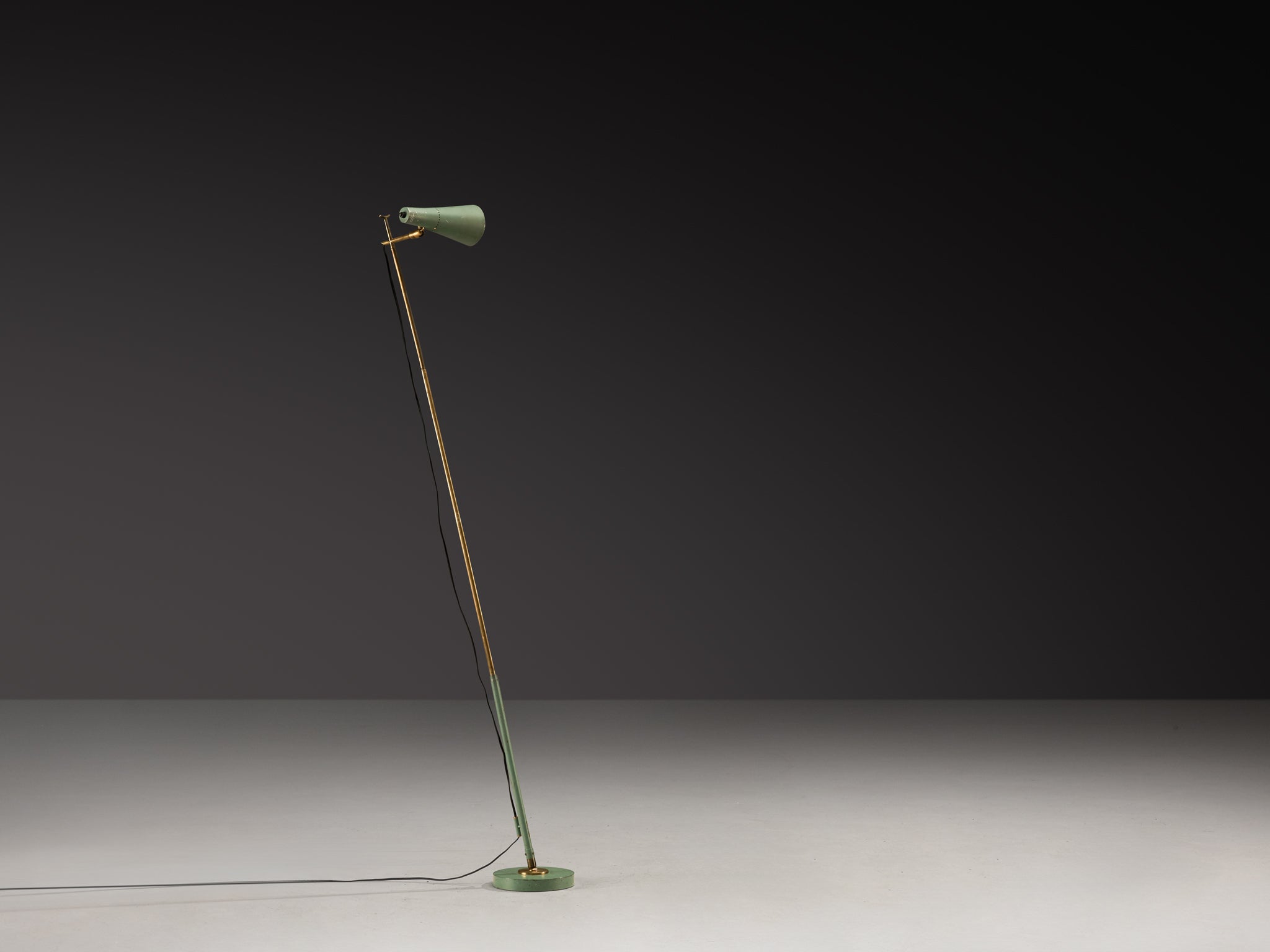 Angelo Ostuni and Renato Forti for O-Luce '201' Floor or Table Lamp in Mint Green Lighting Morentz