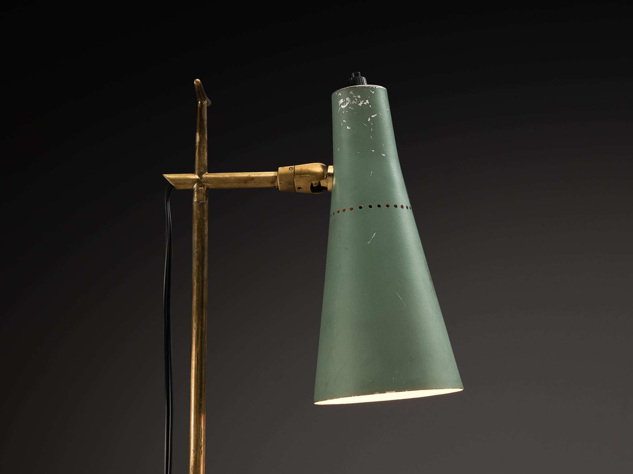 Angelo Ostuni and Renato Forti for O-Luce '201' Floor or Table Lamp in Mint Green Lighting Morentz