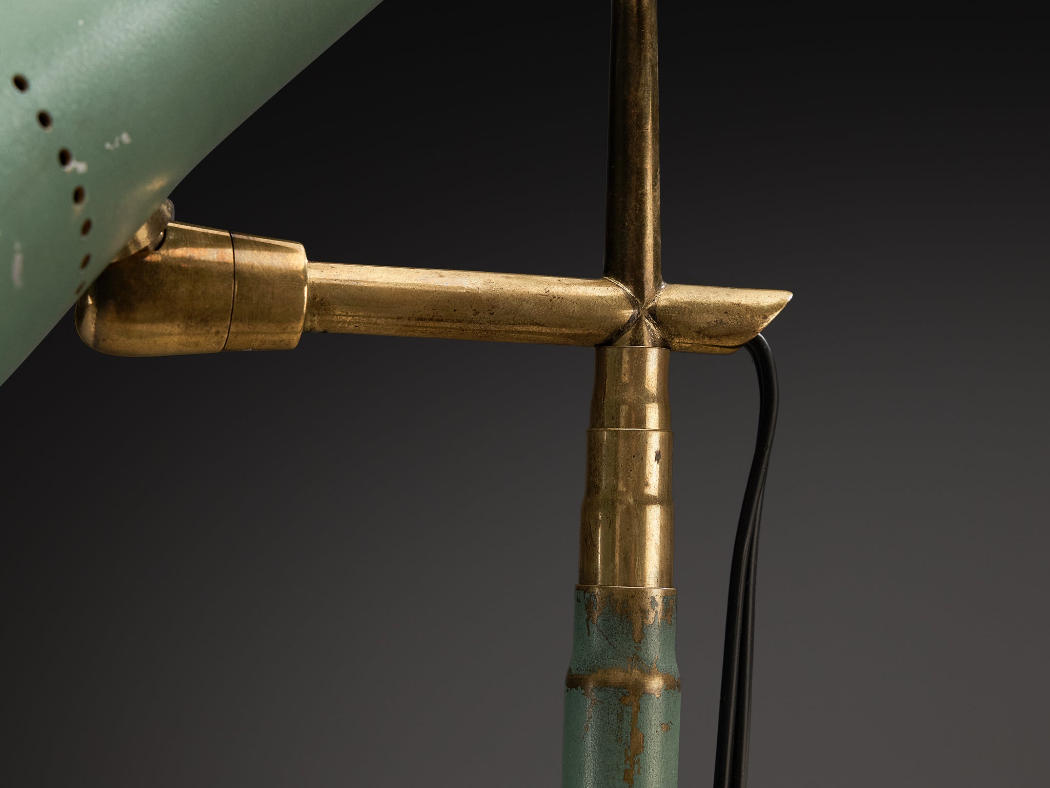 Angelo Ostuni and Renato Forti for O-Luce '201' Floor or Table Lamp in Mint Green Lighting Morentz