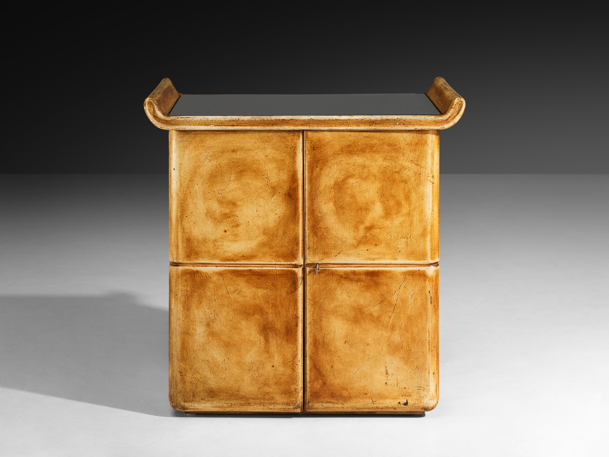 Valzania Cabinet in Parchment with Mirrored Interior Case pieces and storage cabinets Morentz