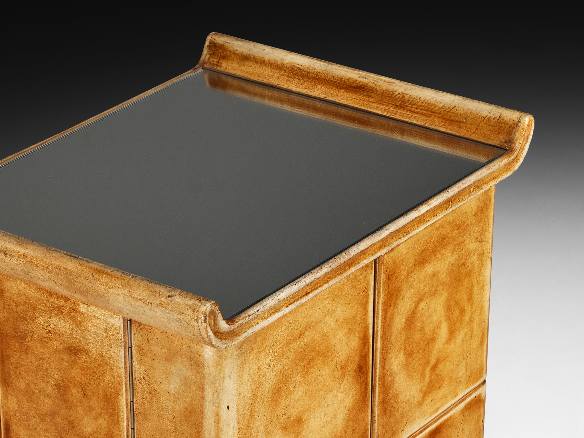 Valzania Cabinet in Parchment with Mirrored Interior Case pieces and storage cabinets Morentz