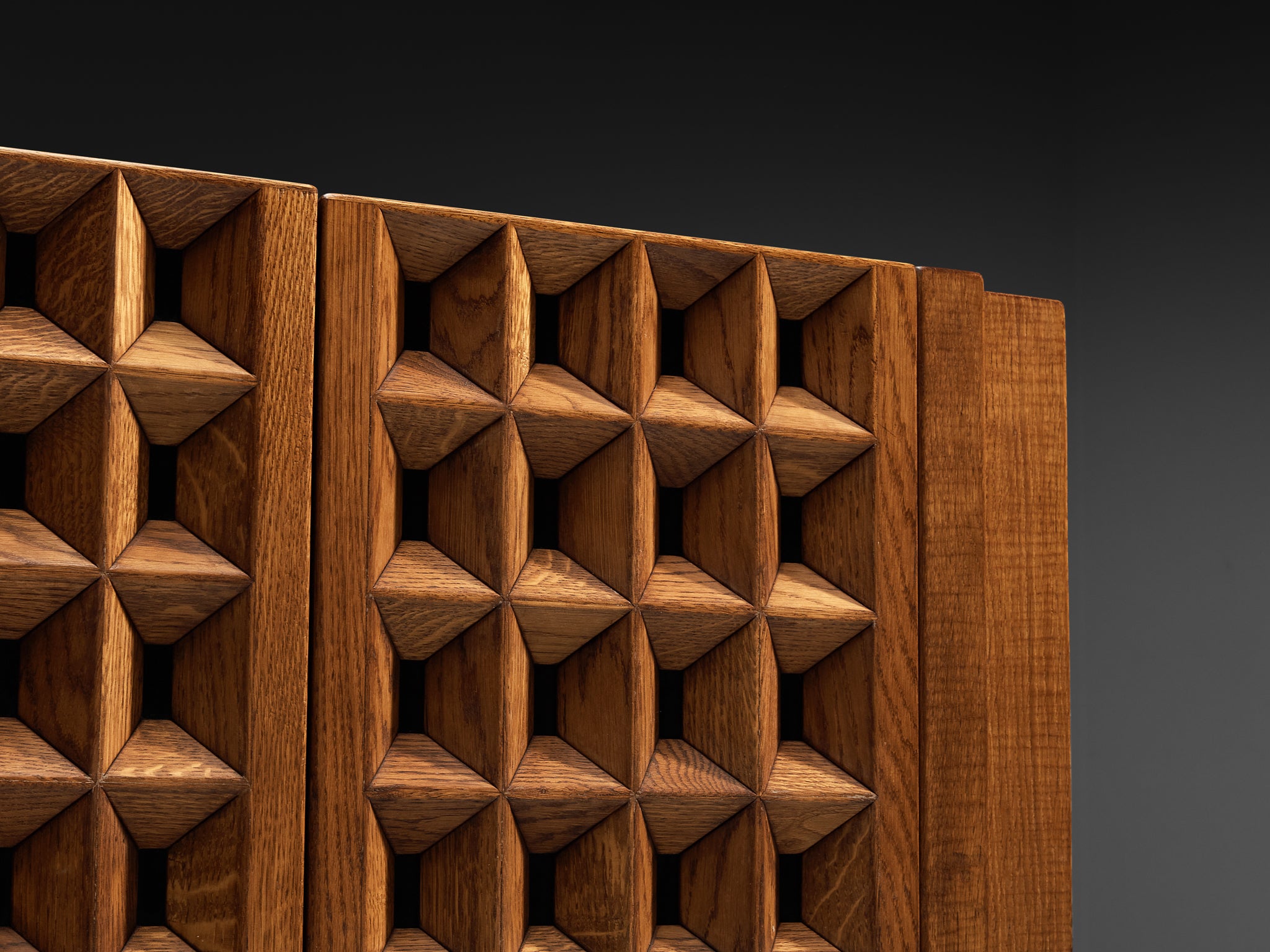 Giuseppe Rivadossi for Officina Rivadossi Cabinet in Oak Case pieces and storage cabinets Morentz