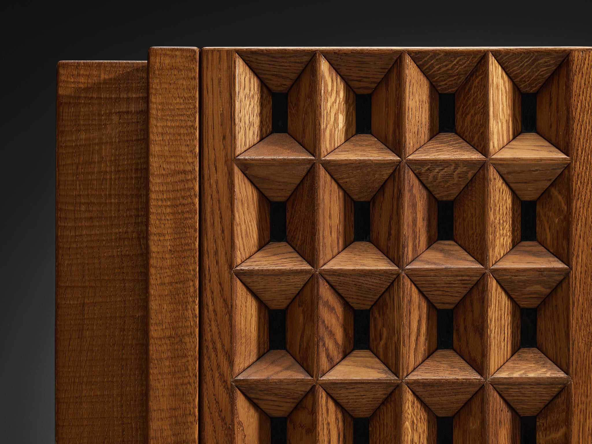 Giuseppe Rivadossi for Officina Rivadossi Cabinet in Oak Case pieces and storage cabinets Morentz