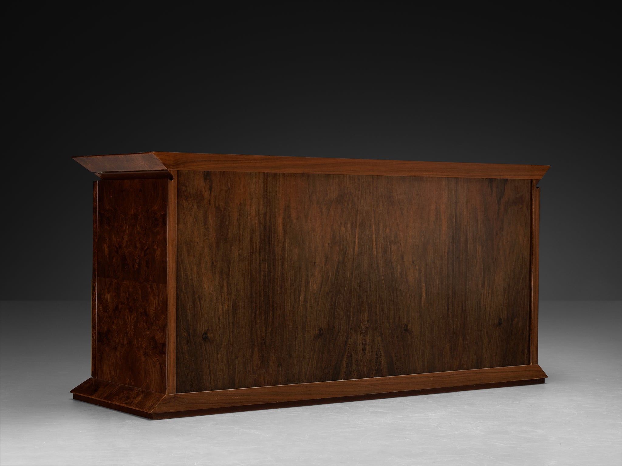 Luciano Frigerio Sideboard in Brass and Wood Case pieces and storage cabinets Morentz