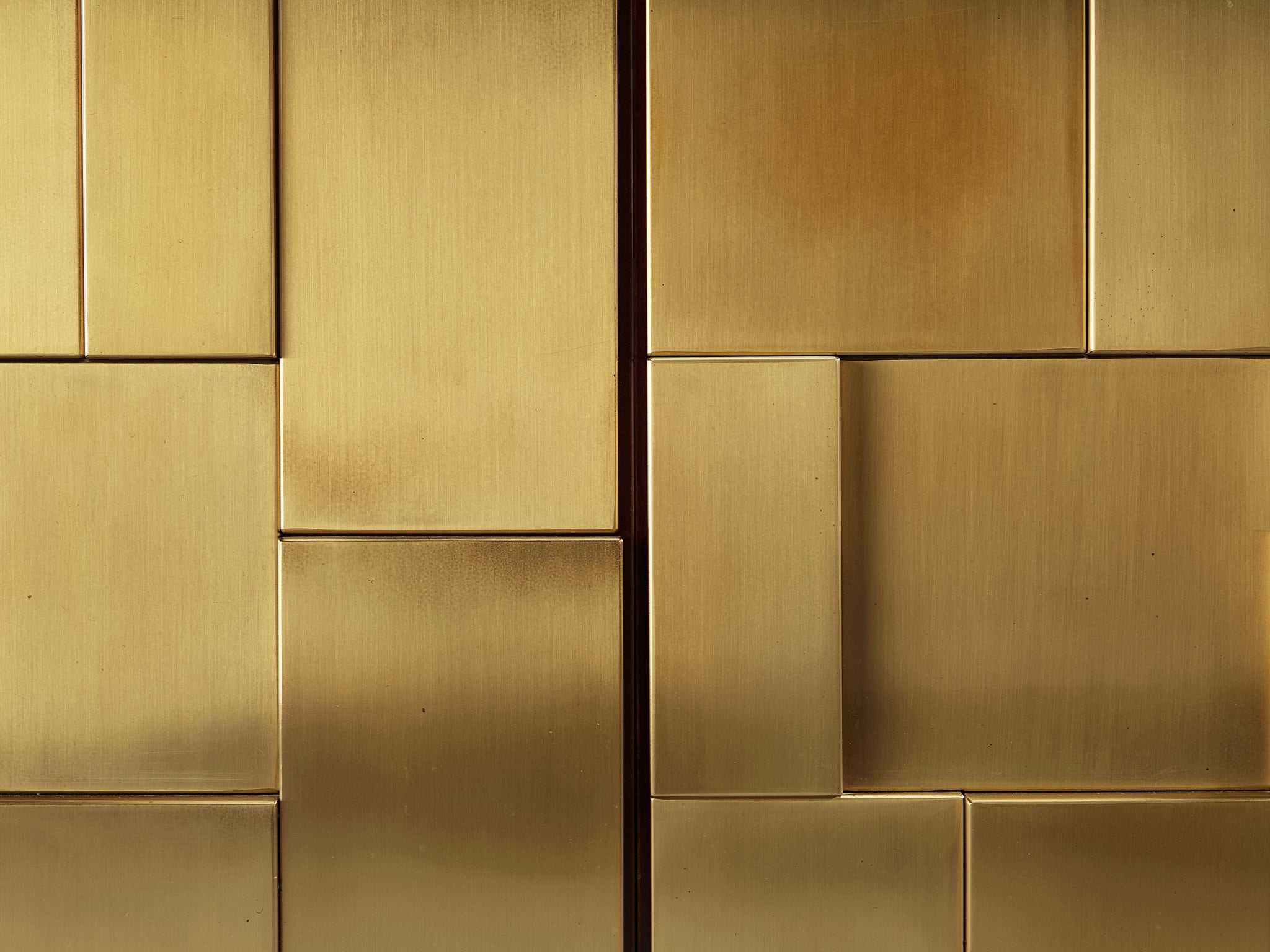 Luciano Frigerio Sideboard in Brass and Wood Case pieces and storage cabinets Morentz