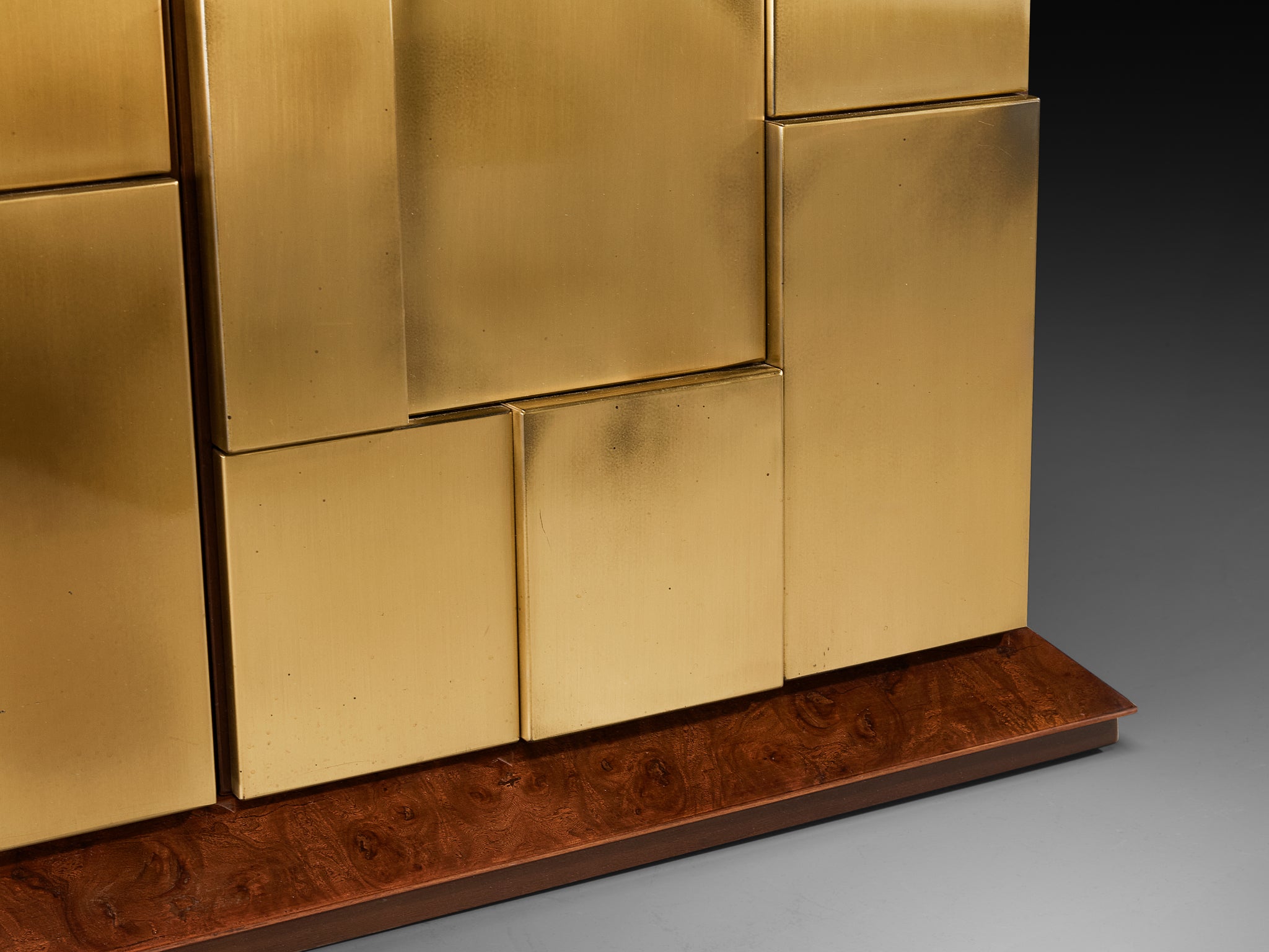 Luciano Frigerio Sideboard in Brass and Wood Case pieces and storage cabinets Morentz