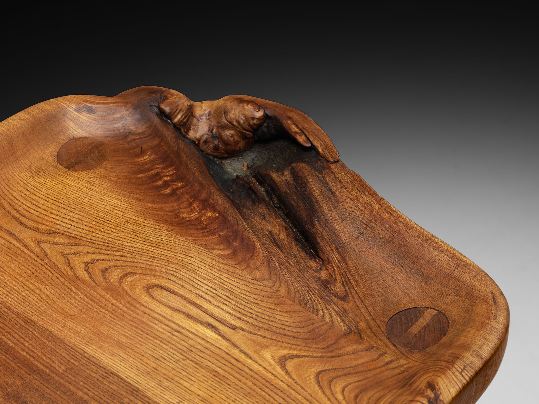 Scandinavian Organic Shaped Stool in Elm Seating Morentz