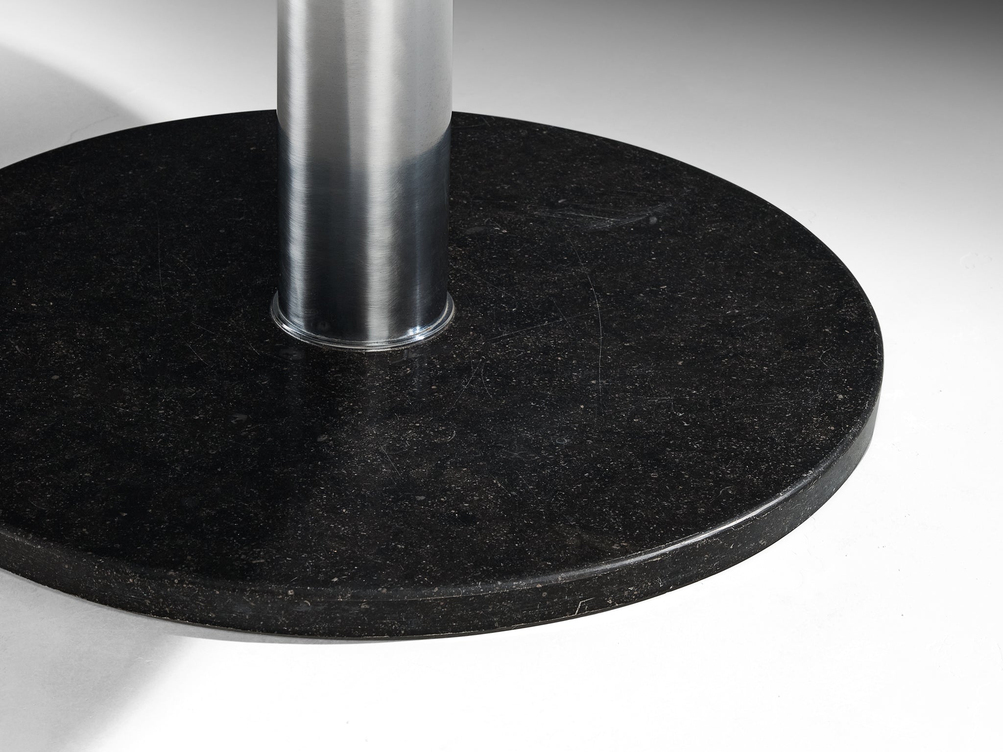 Postmodern Round Table with Stone Base and Laminated Top Tables Morentz