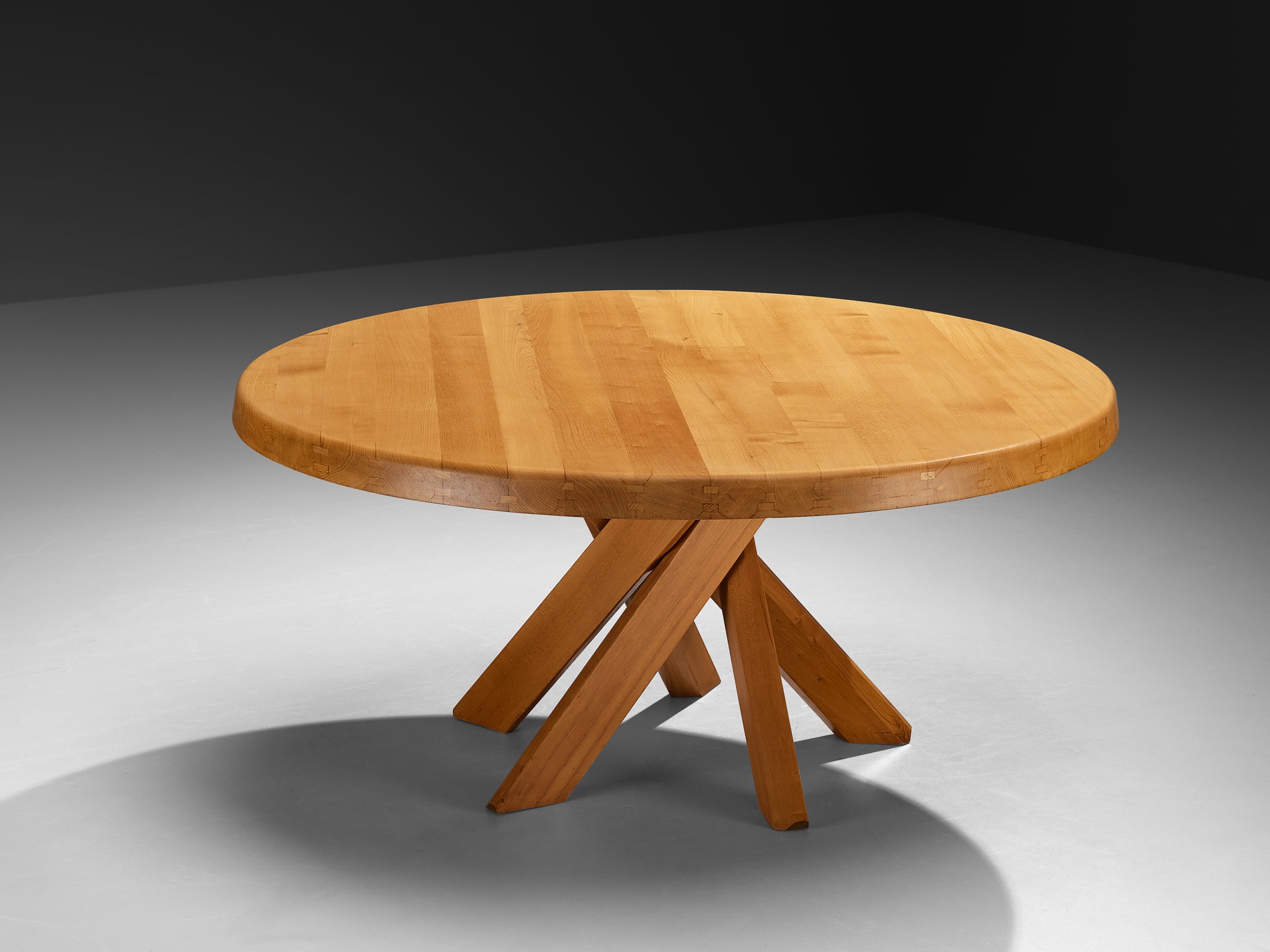 Pierre Chapo 'Sfax' T21E Dining Table in Solid Elm 160cm/62.99in. Tables Morentz