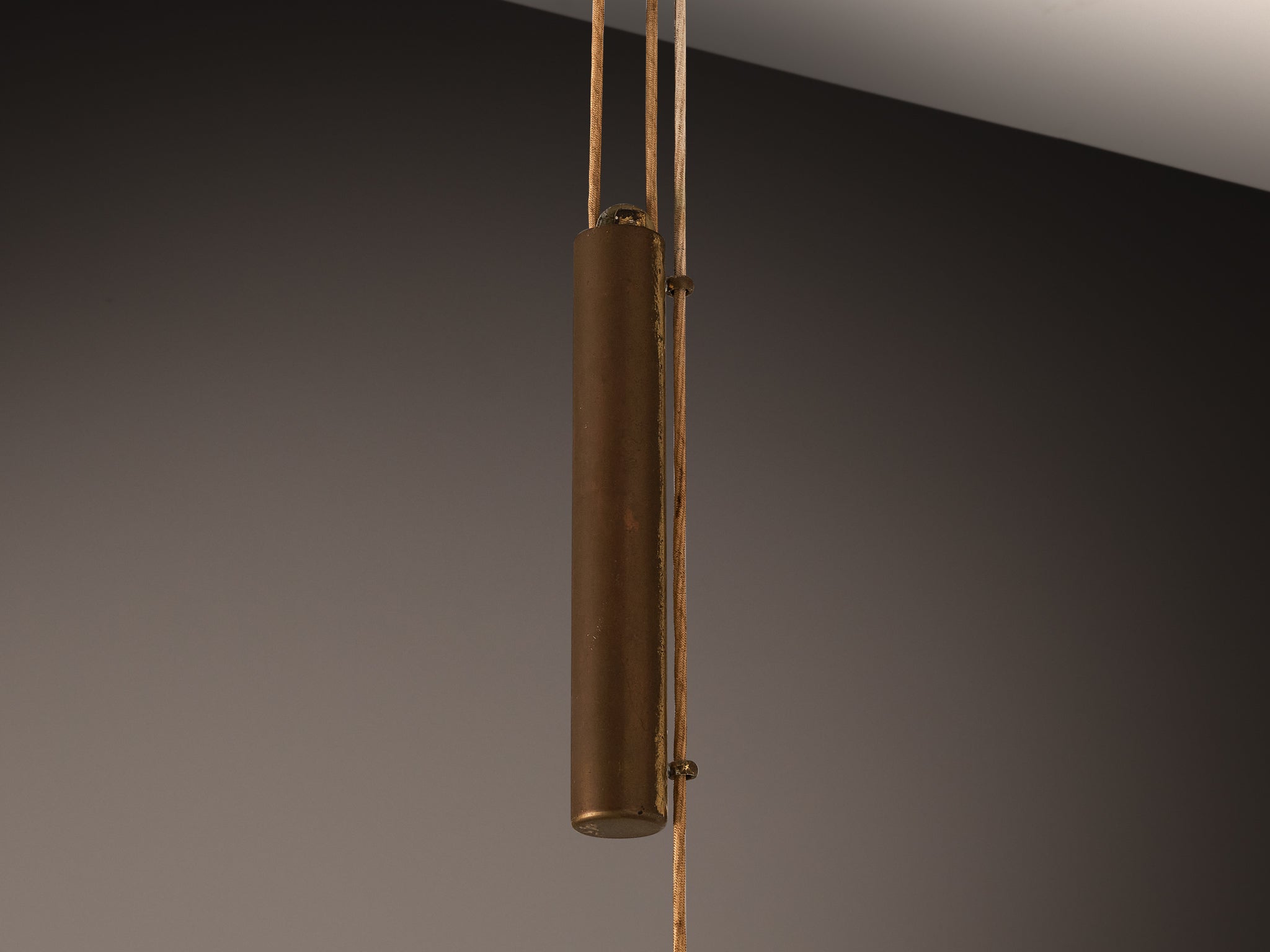 Mid-Century Modern 1950s Italian Ceiling Light in Brass Lighting Morentz