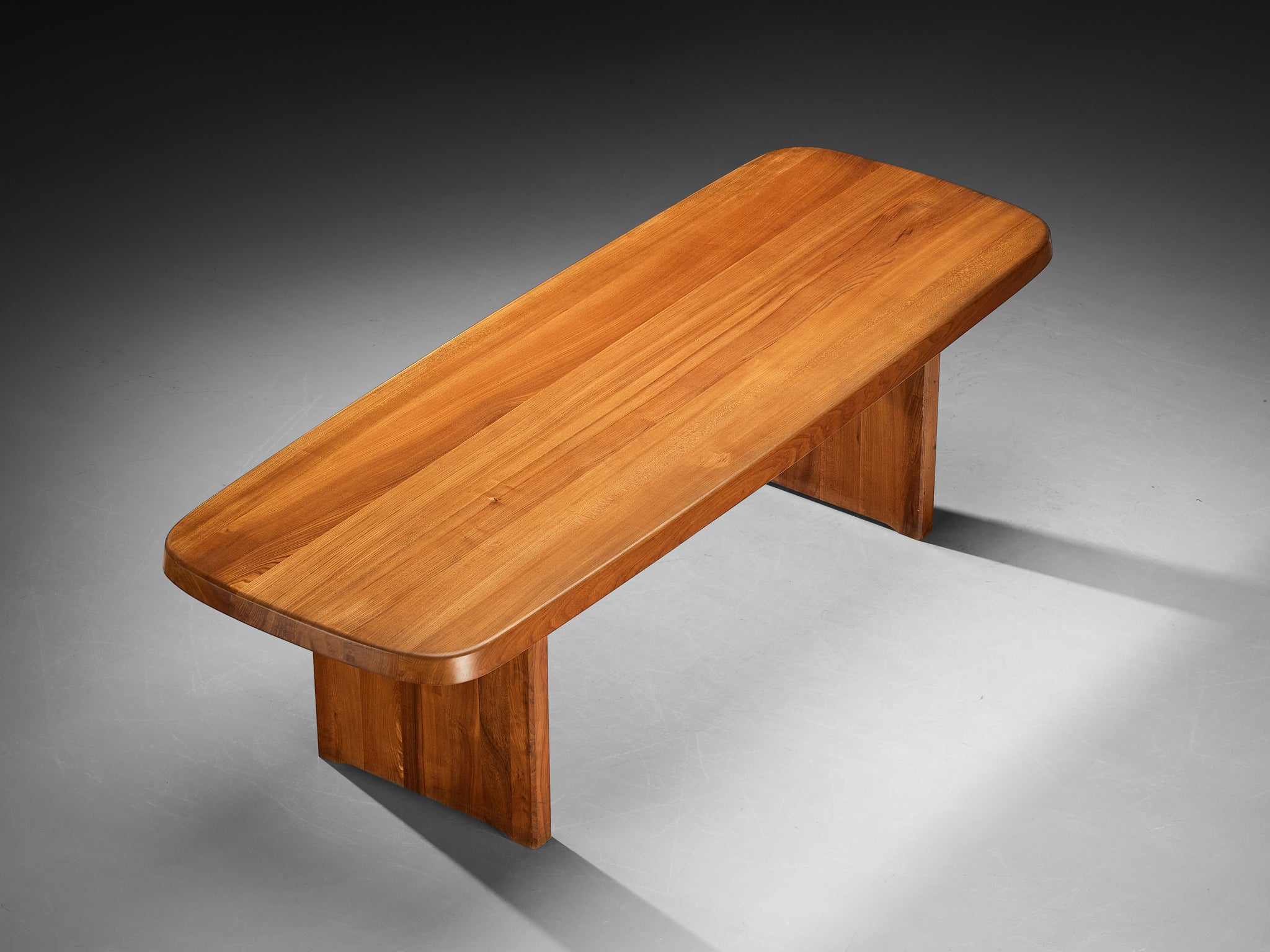 Early Pierre Chapo 'T20A' Dining Table in Solid Elm