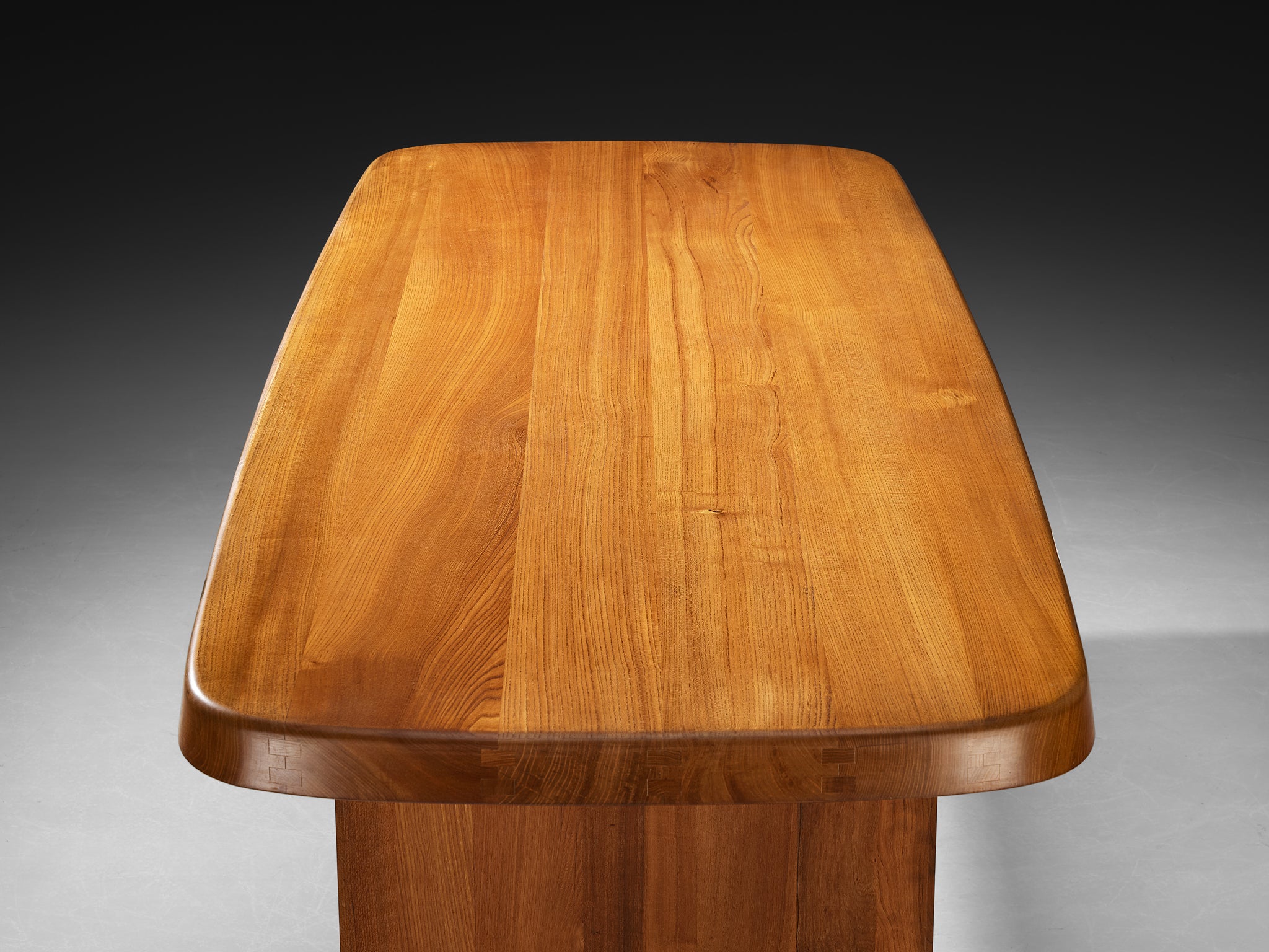 Early Pierre Chapo 'T20A' Dining Table in Solid Elm