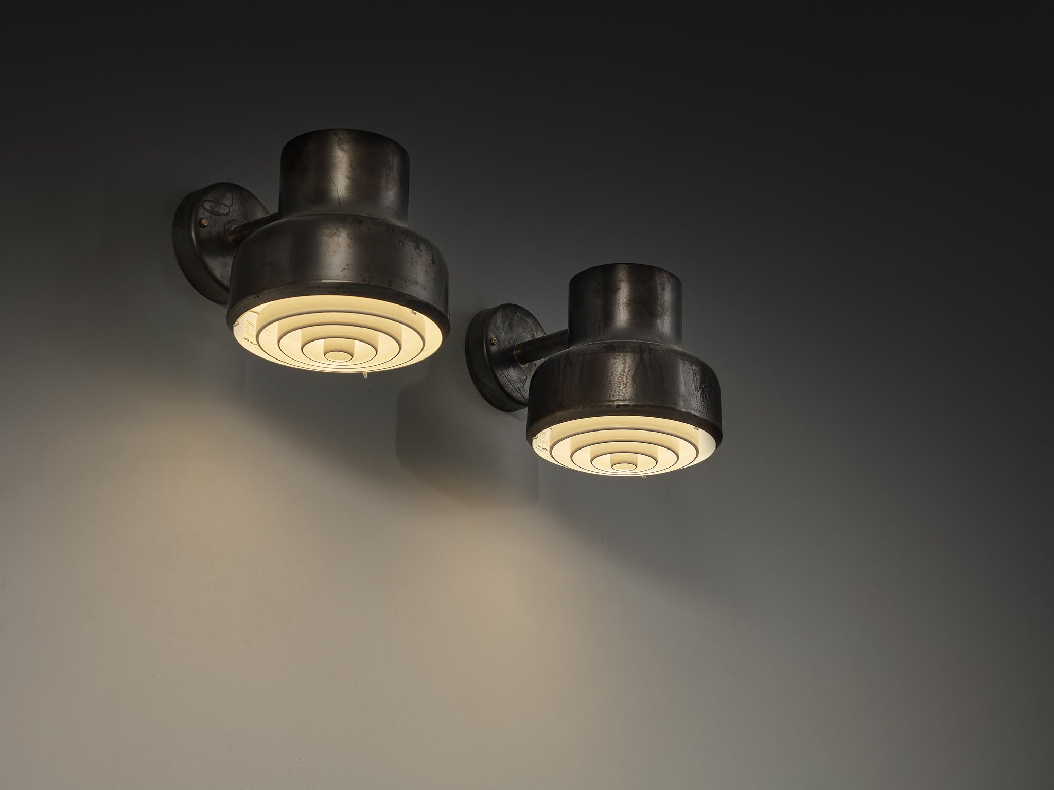 Anders Pehrson for Ateljé Lyktan 'Bumling Utomhus' Wall Lights in Copper Lighting Morentz